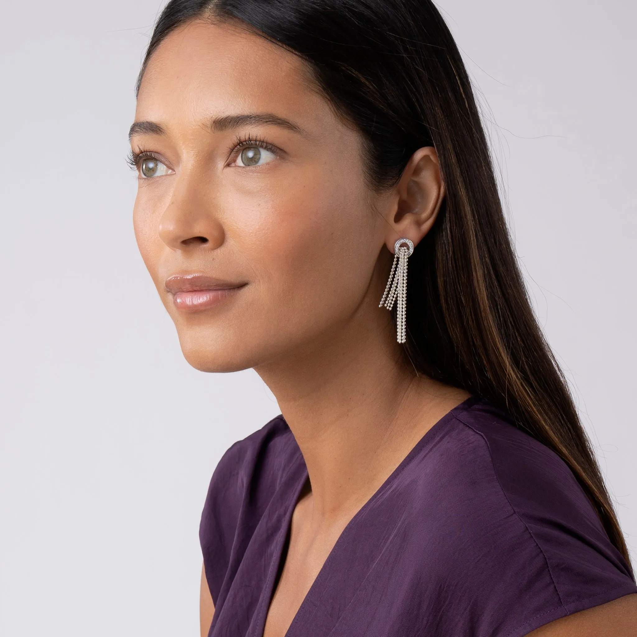 Caviar Spark Cascading Caviar Diamond Earrings sold by LAGOS product image thumbnail 2