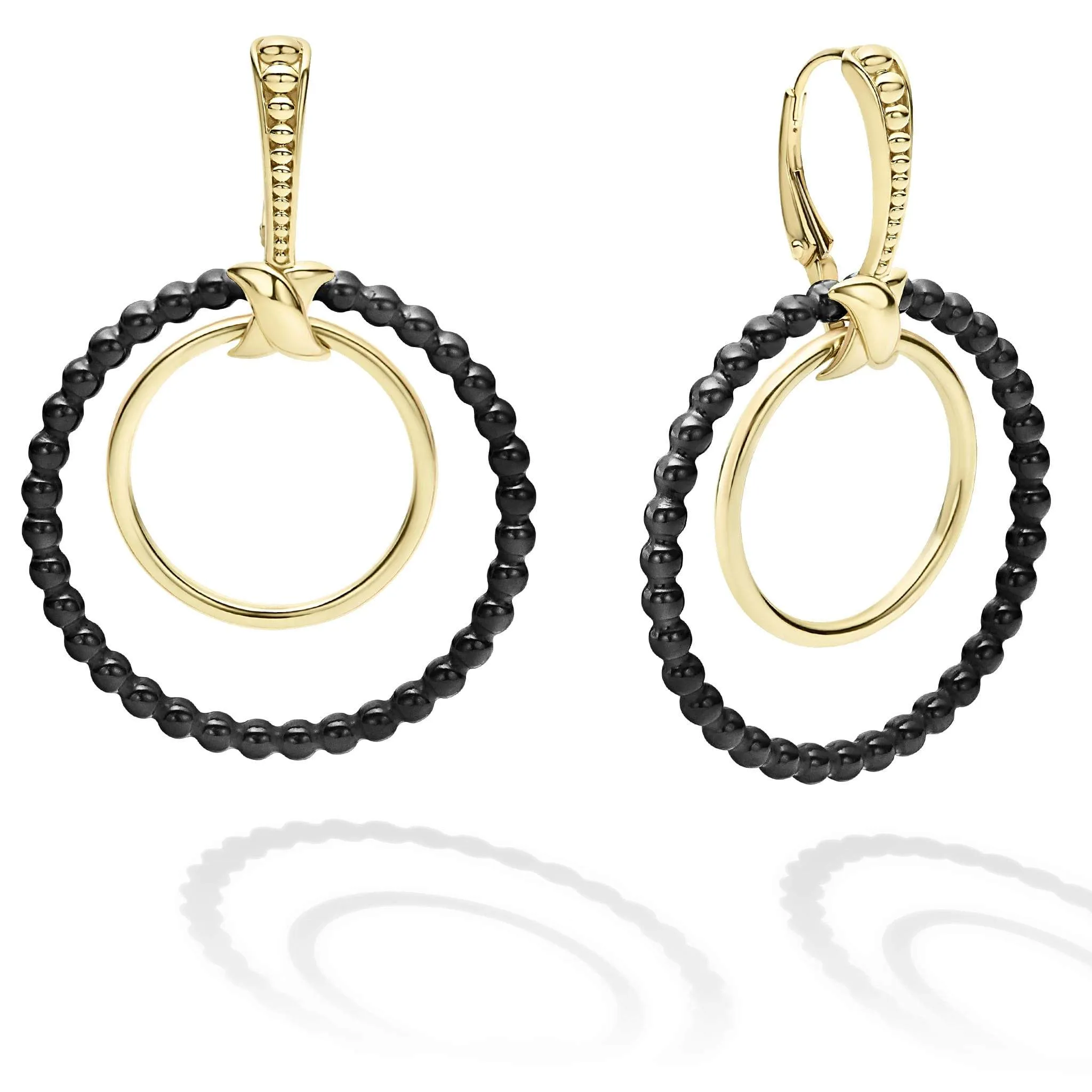 Meridian Double Circle 18K Gold Earring Set sold by LAGOS product image thumbnail 5