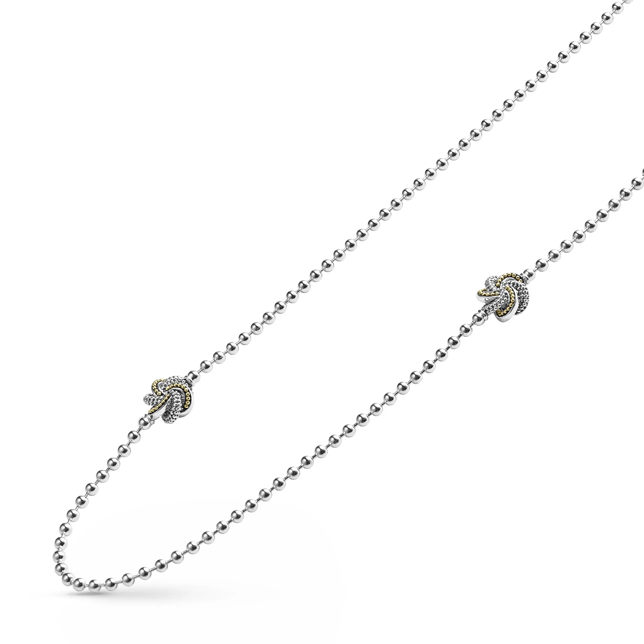 Love Knot Five Station Two-Tone Love Knot Necklace sold by LAGOS product image thumbnail 4