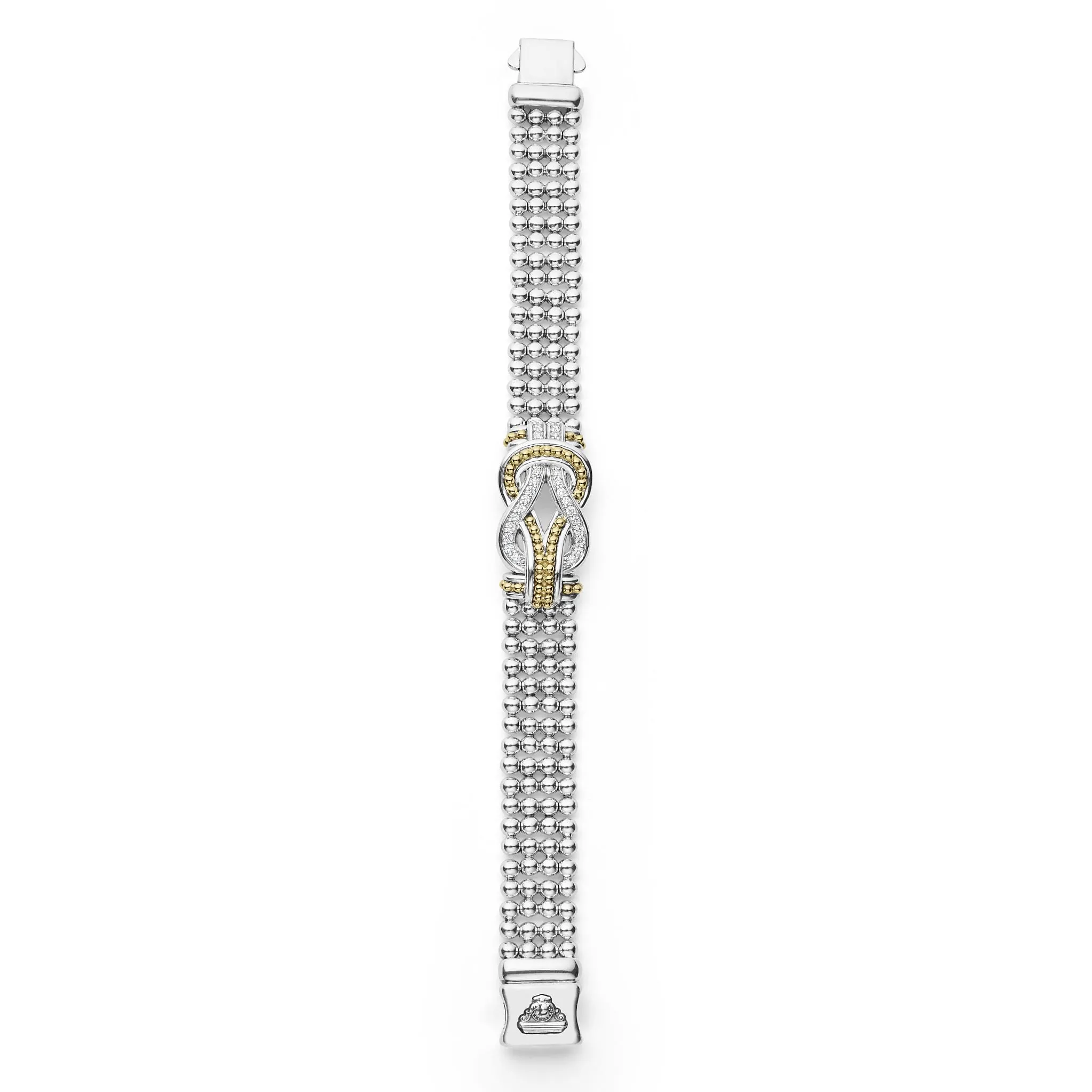 Newport Two-Tone Knot Diamond Statement Bracelet sold by LAGOS product image thumbnail 5
