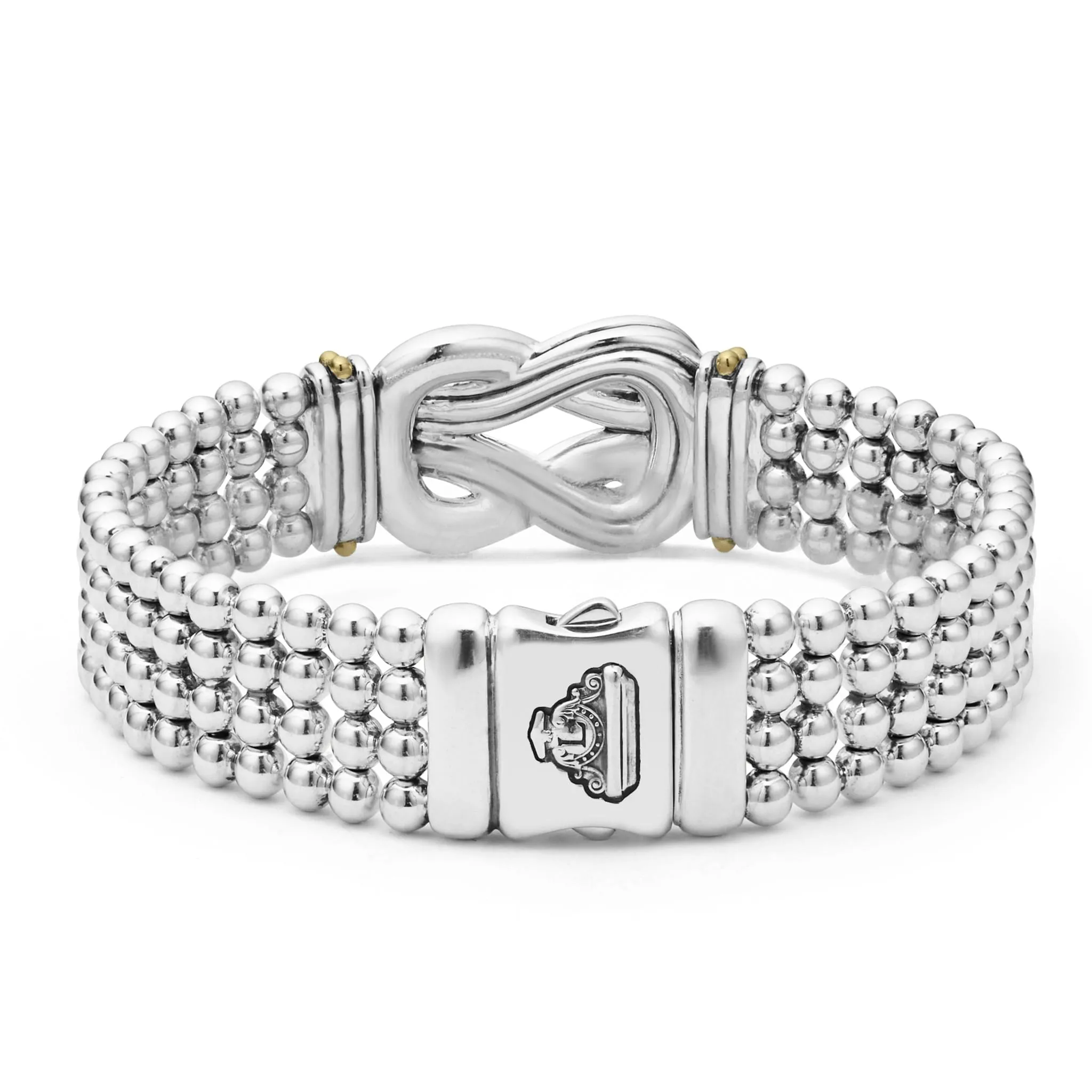 Newport Two-Tone Knot Diamond Statement Bracelet sold by LAGOS product image thumbnail 4