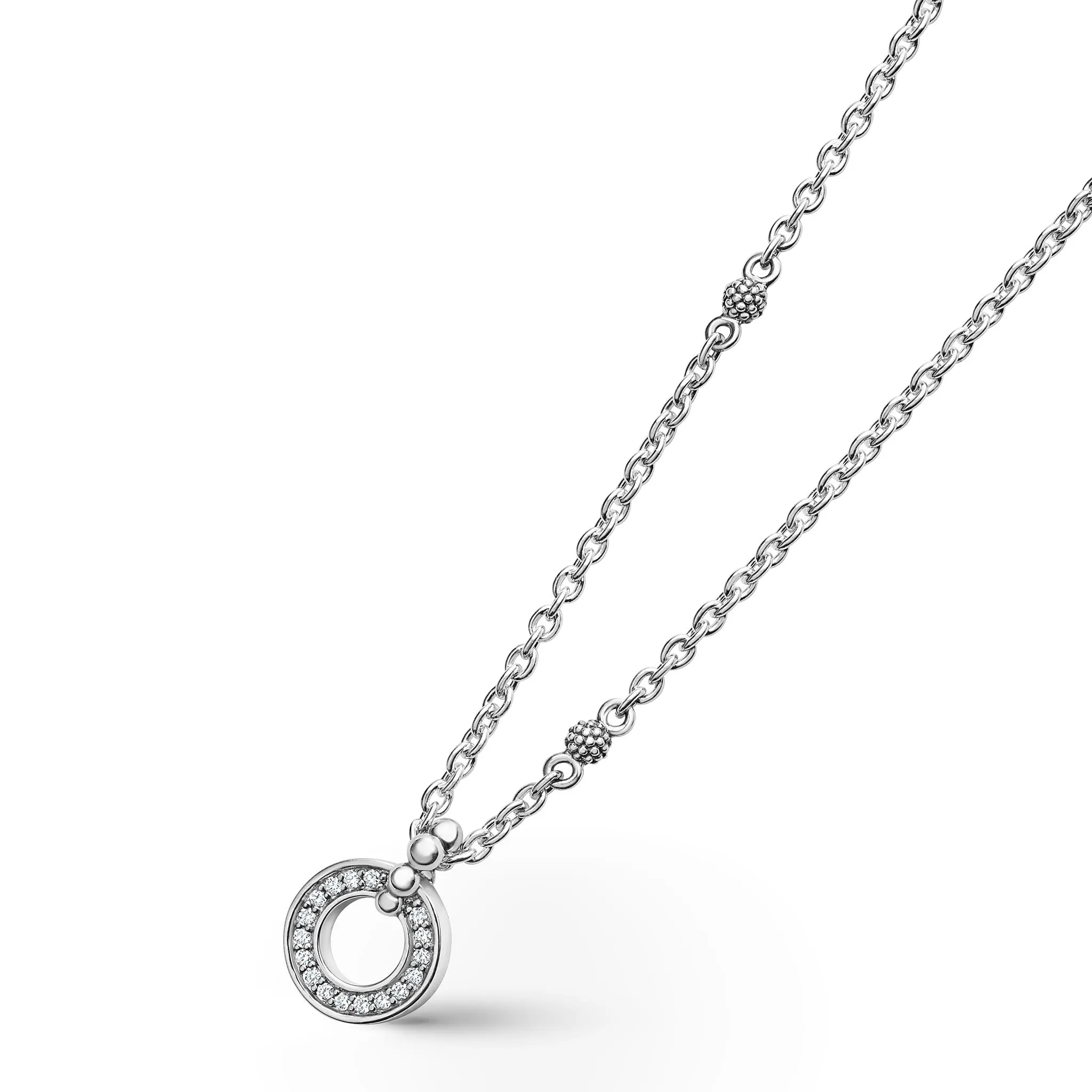 Caviar Spark Diamond Circle Pendant Necklace sold by LAGOS product image thumbnail 4