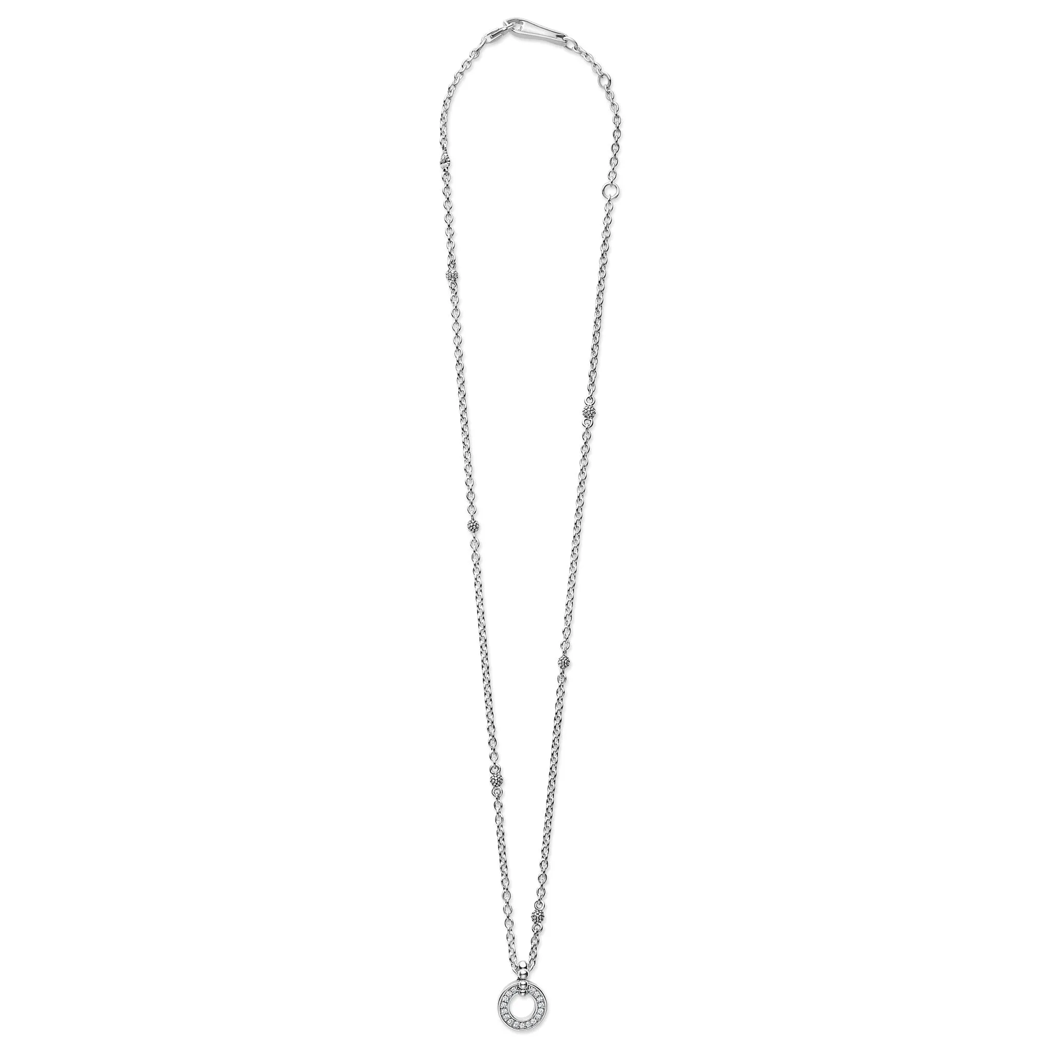 Caviar Spark Diamond Circle Pendant Necklace sold by LAGOS product image thumbnail 3