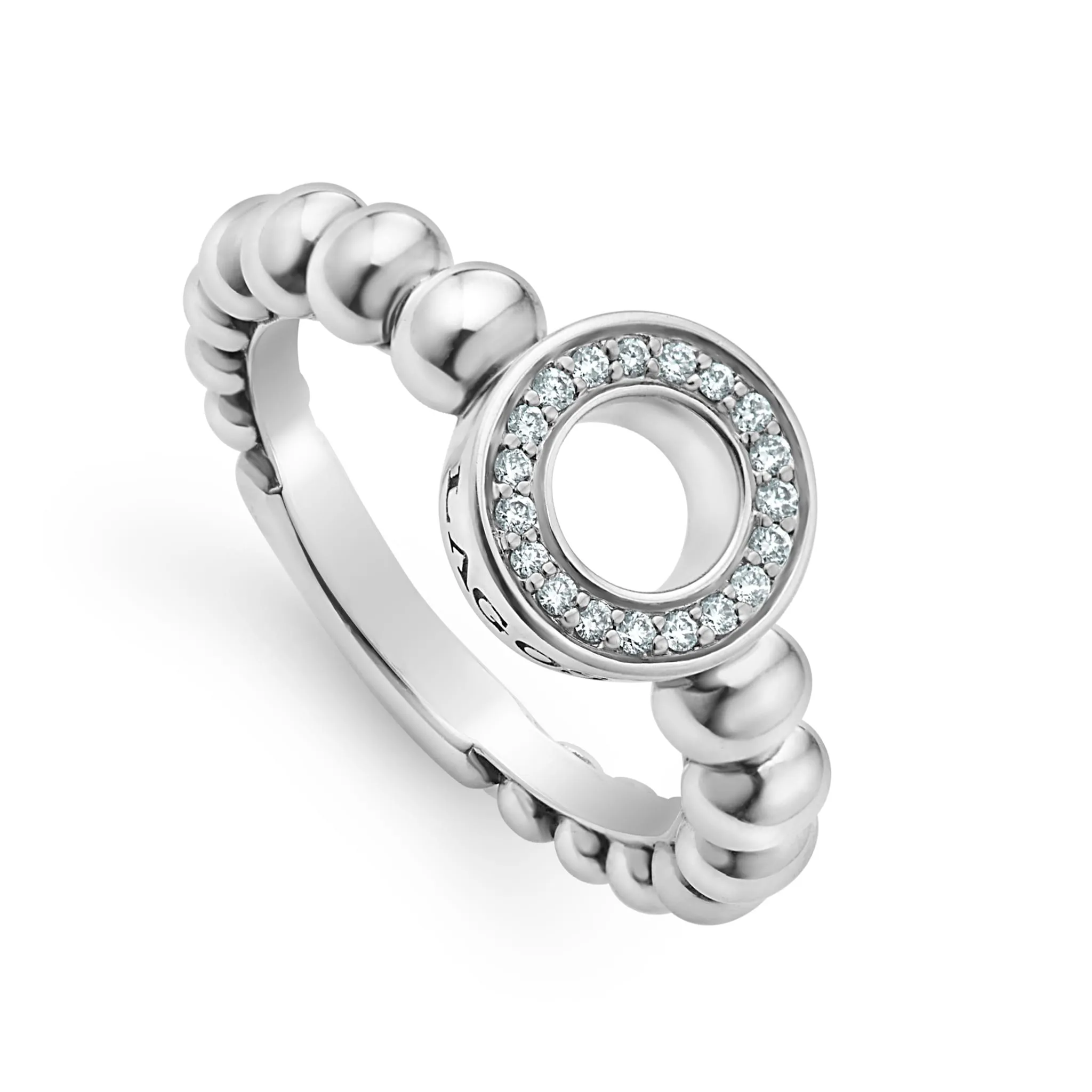 Caviar Spark Diamond Circle Ring sold by LAGOS