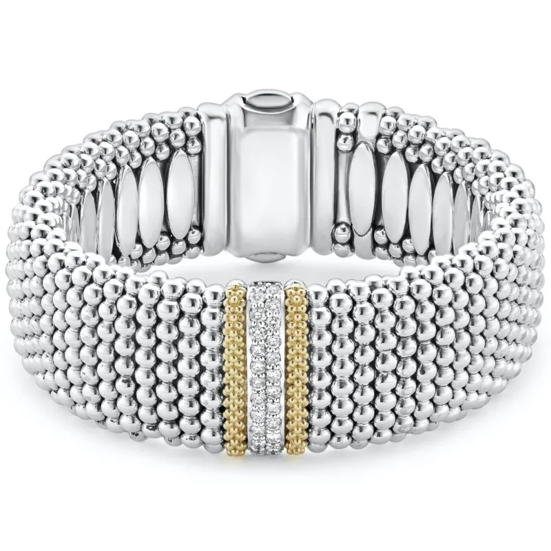 Caviar Lux Caviar Diamond Bracelet | 23mm sold by LAGOS