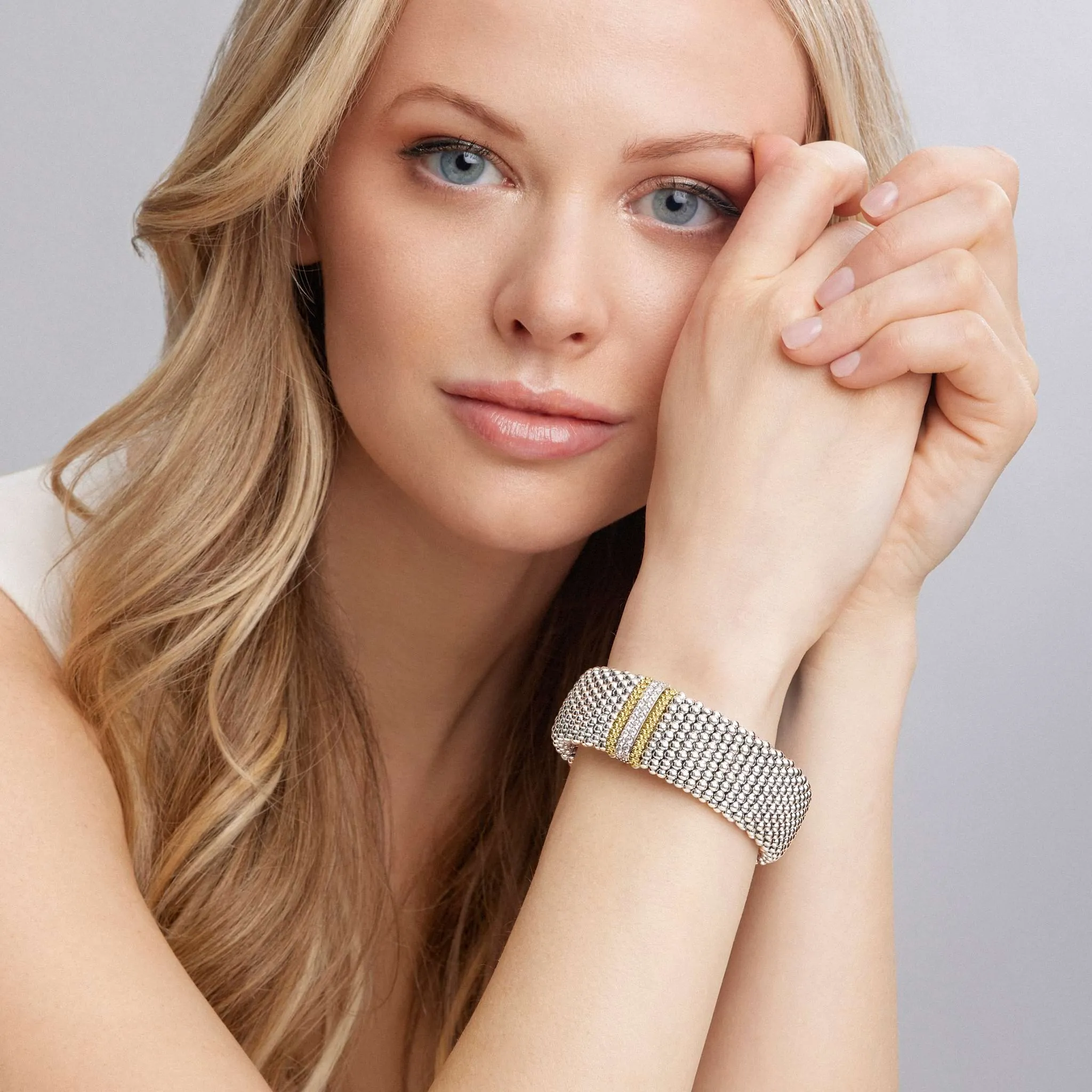 Caviar Lux Caviar Diamond Bracelet | 23mm sold by LAGOS product image thumbnail 2