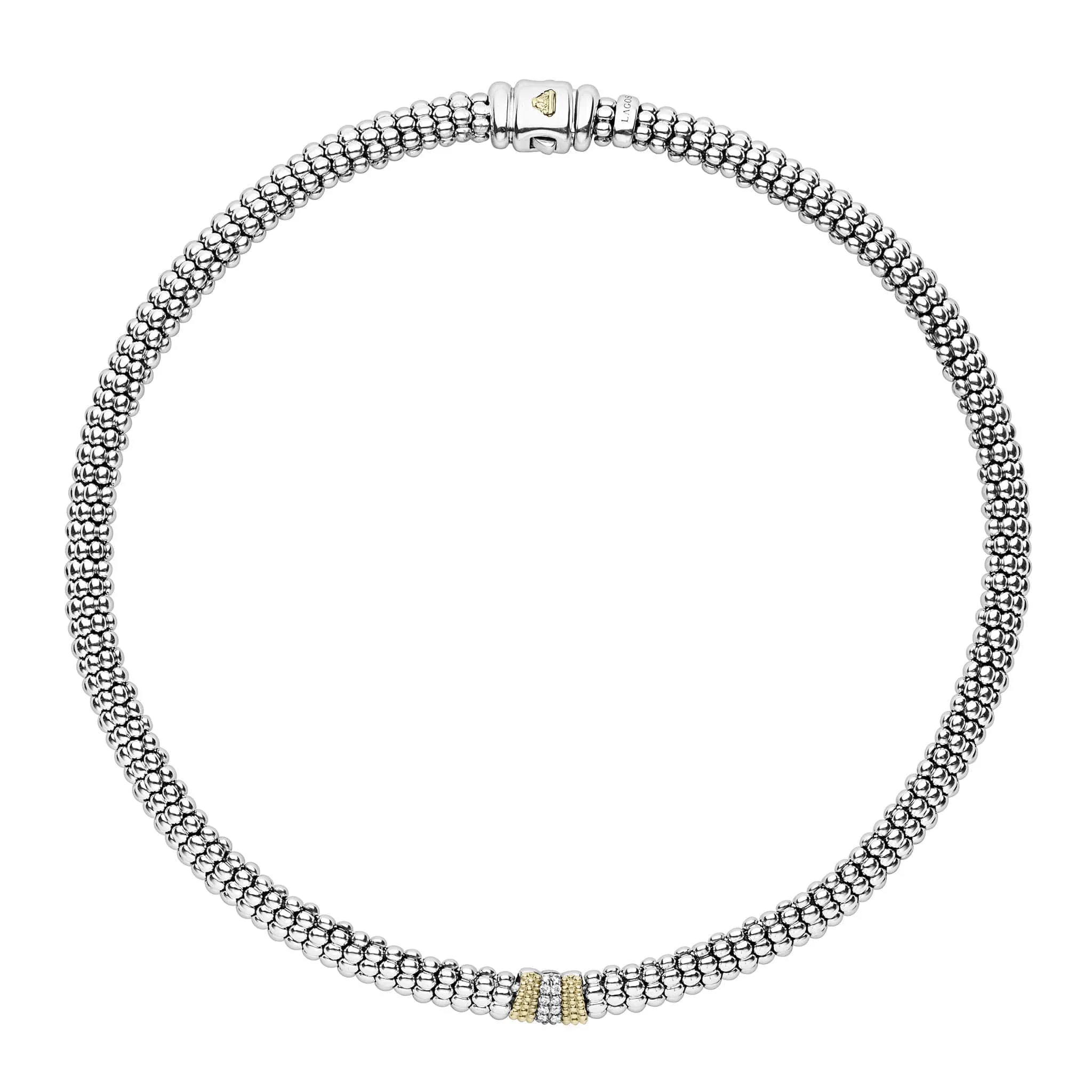 Caviar Lux Single Station Diamond Caviar Necklace sold by LAGOS product image thumbnail 3