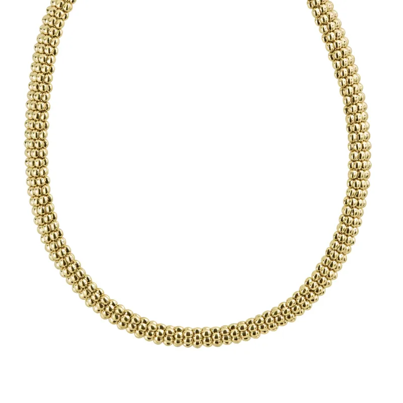 Caviar Gold 18K Gold Caviar Necklace | 9mm sold by LAGOS