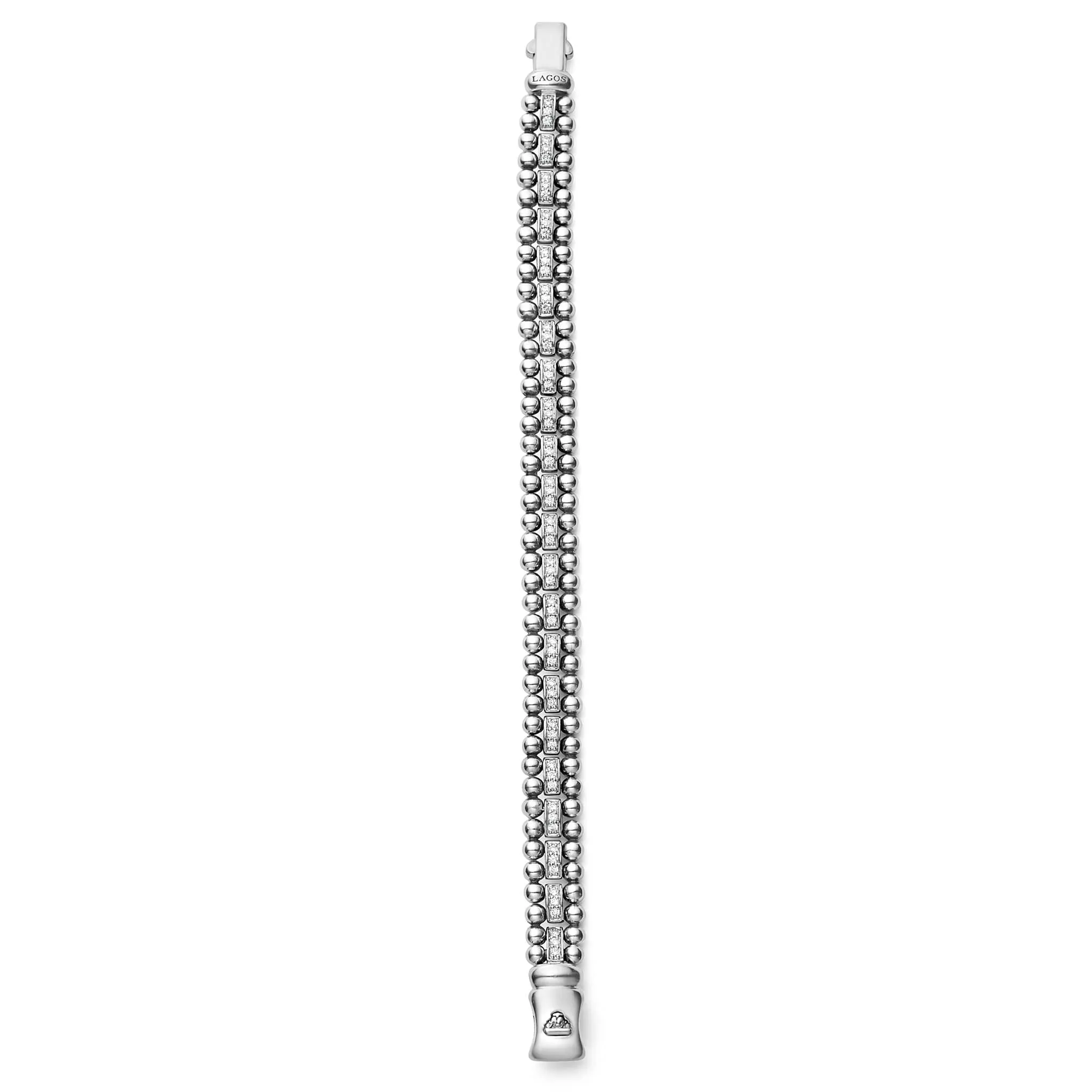 Caviar Spark Diamond Link Bracelet | 9mm sold by LAGOS product image thumbnail 4