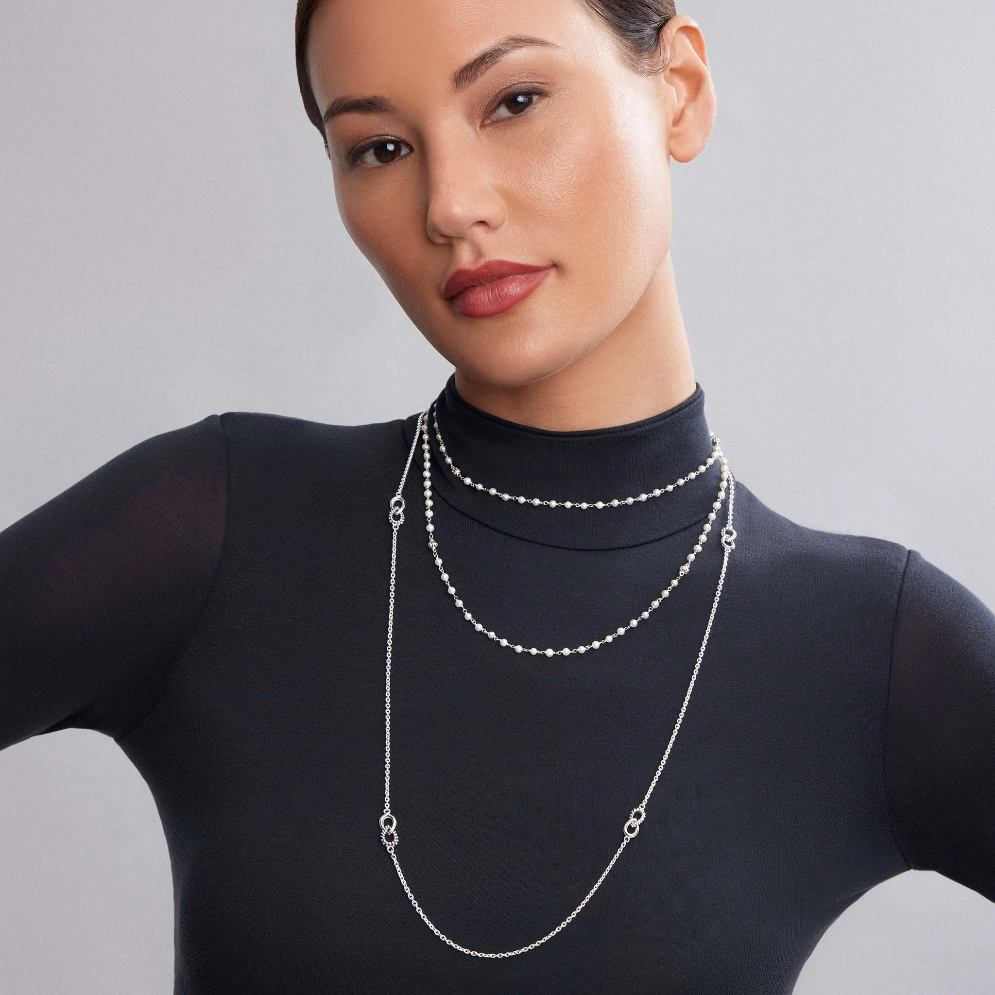 Signature Caviar Layering Necklace Gift Set sold by LAGOS product image thumbnail 2