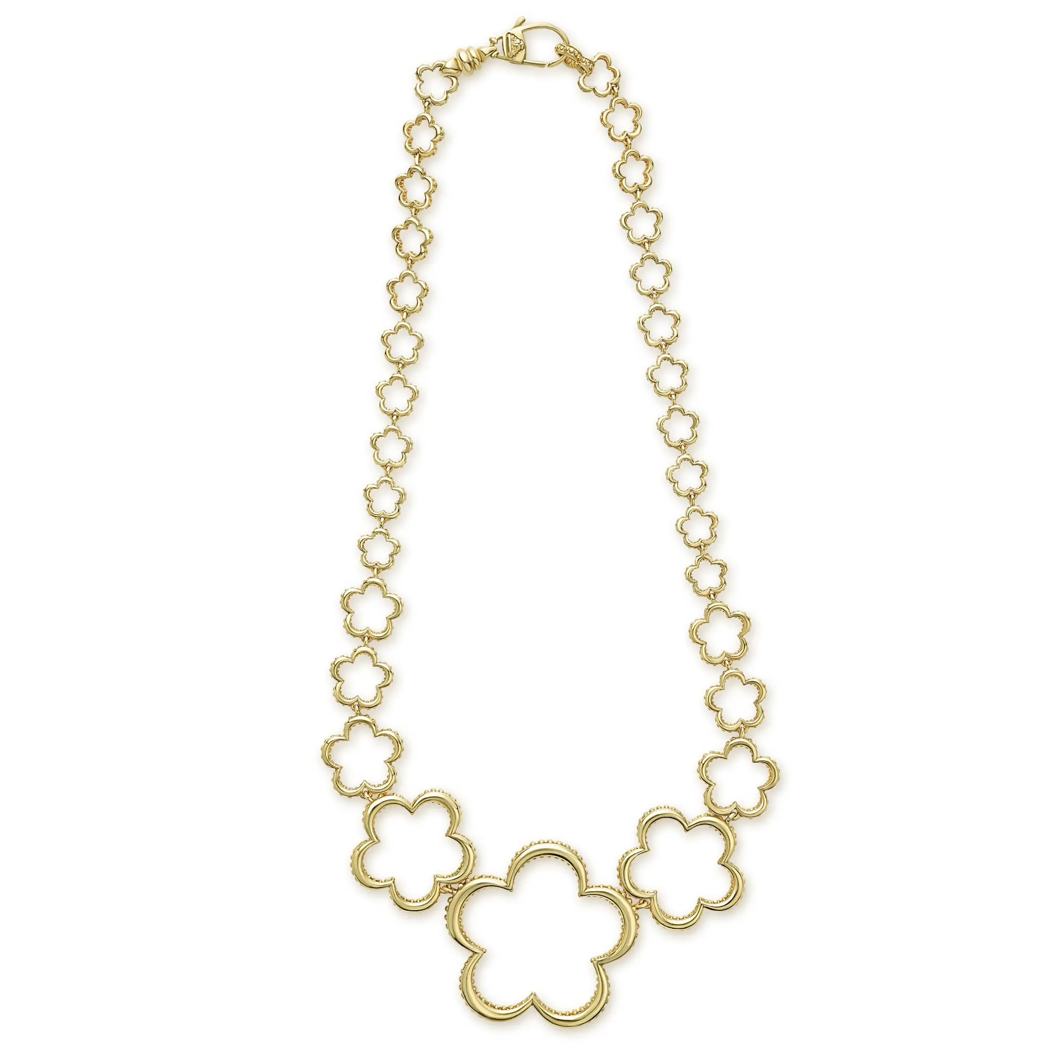 Caviar Gold 18K Gold Floral Link Necklace sold by LAGOS product image thumbnail 3
