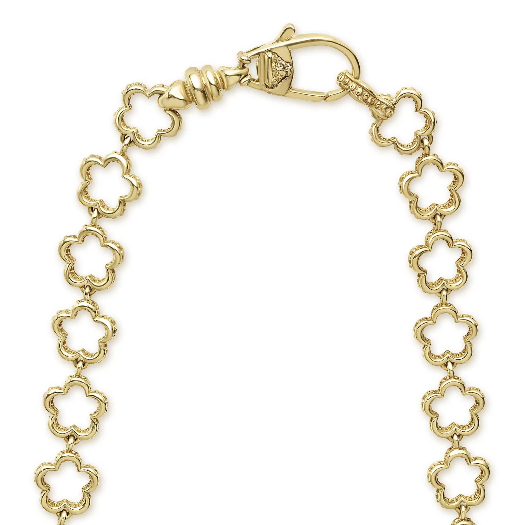 Caviar Gold 18K Gold Floral Link Necklace sold by LAGOS product image thumbnail 4