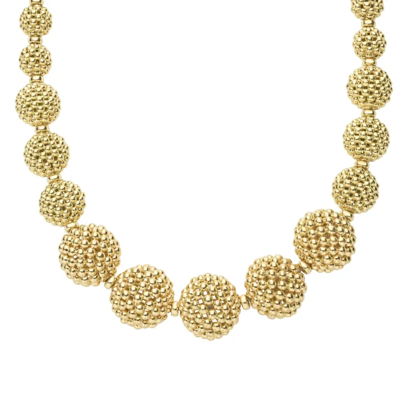 Caviar Gold 18K Gold Caviar Beaded Ball Necklace sold by LAGOS