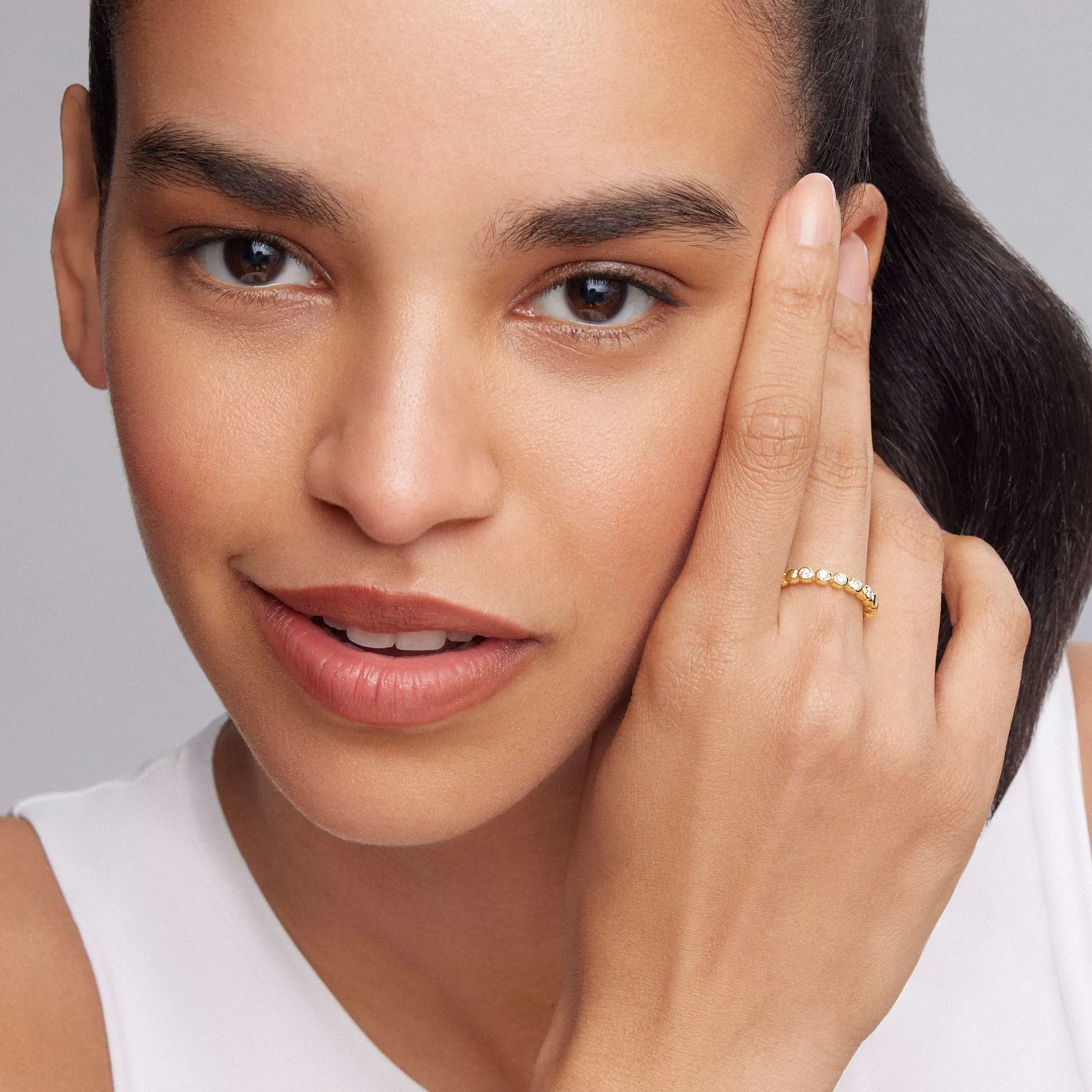 Caviar Gold 18K Gold and Diamond Stacking Ring sold by LAGOS product image thumbnail 2