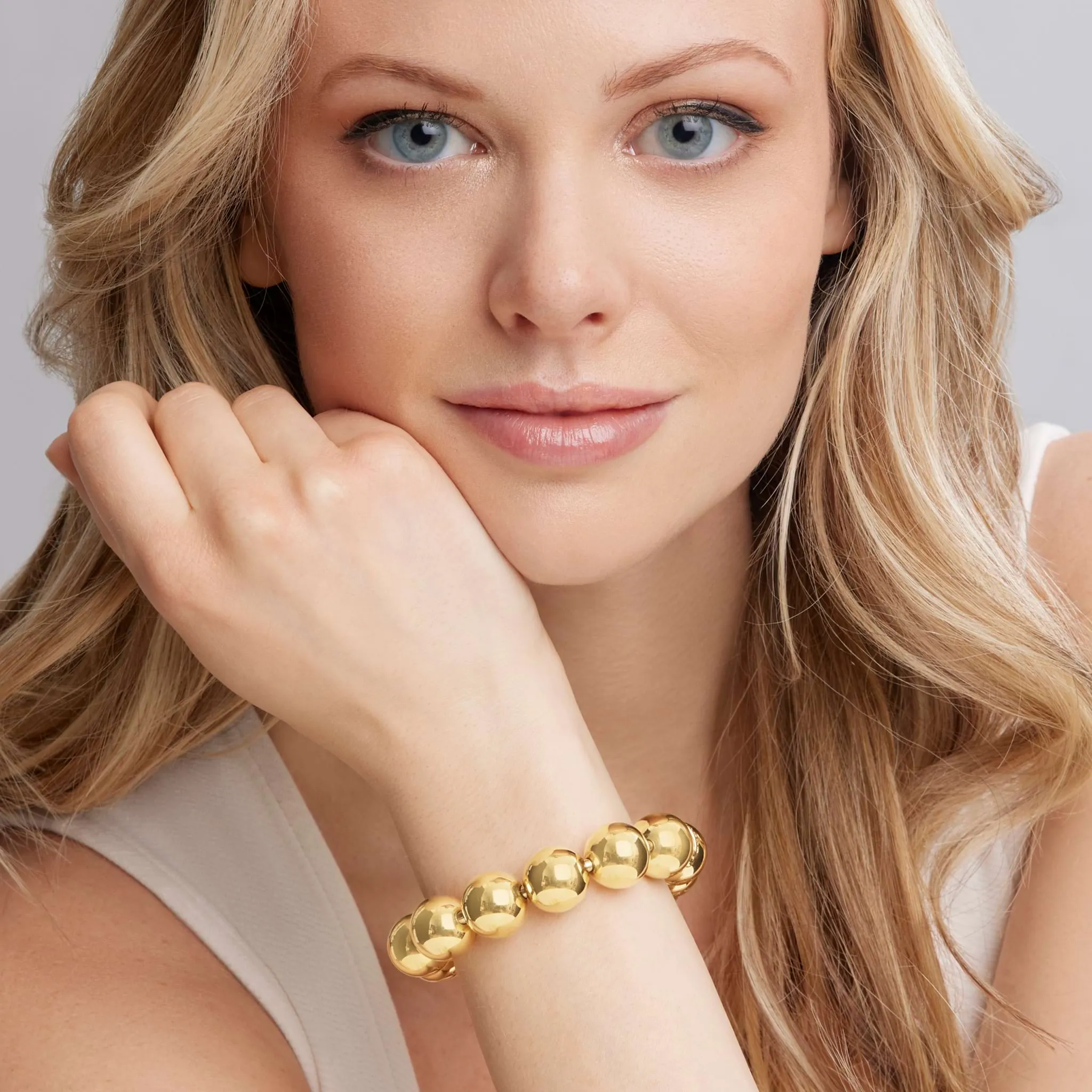 Caviar Gold 18K Gold Bead Bracelet | 15mm sold by LAGOS product image thumbnail 2