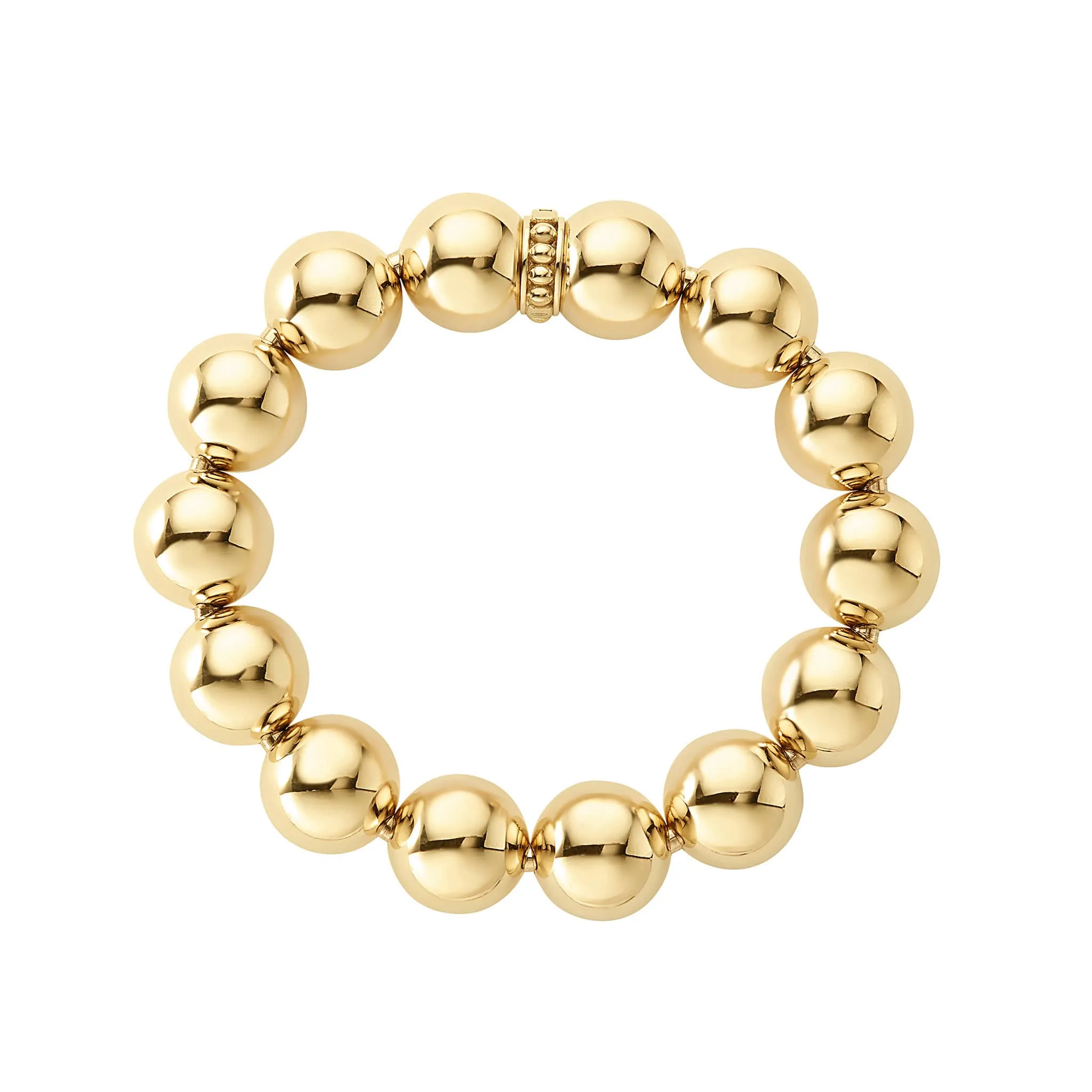 Caviar Gold 18K Gold Bead Bracelet | 15mm sold by LAGOS product image thumbnail 3