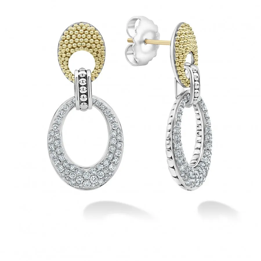 Caviar Lux Caviar Oval Diamond Drop Earrings sold by LAGOS product image thumbnail 4