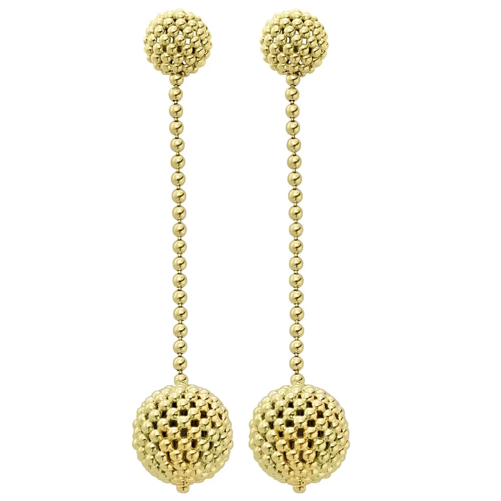 Caviar Gold 18K Gold Caviar Ball Drop Earrings sold by LAGOS product image thumbnail 3