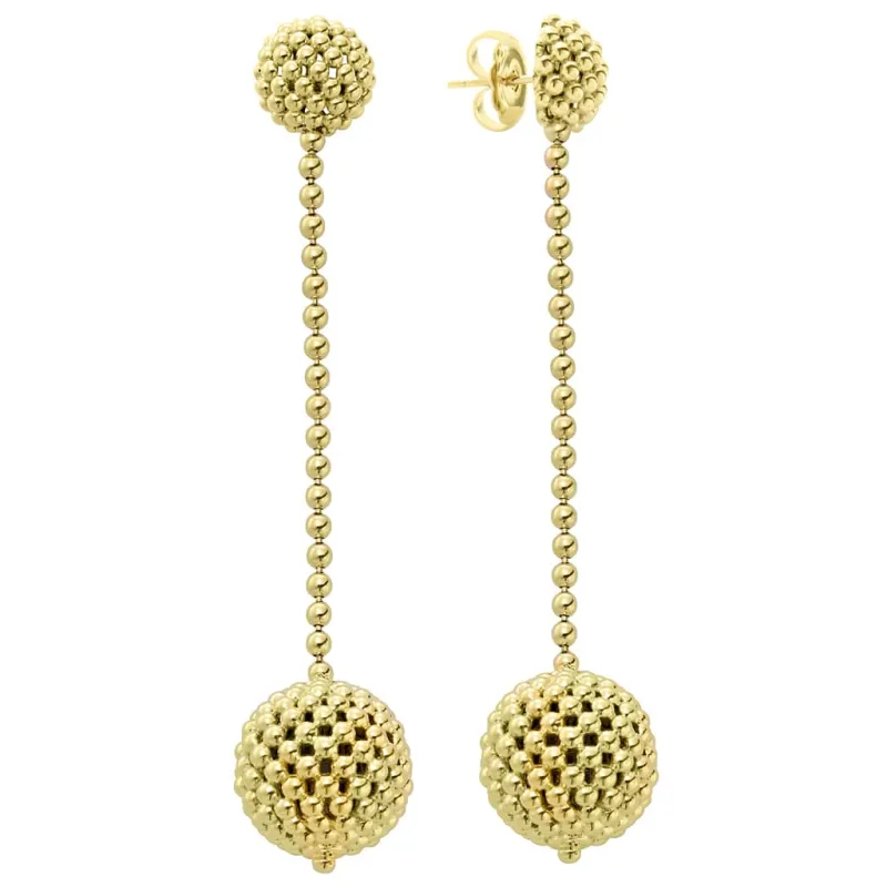 Caviar Gold 18K Gold Caviar Ball Drop Earrings sold by LAGOS