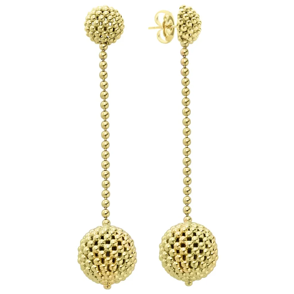 Caviar Gold 18K Gold Caviar Ball Drop Earrings sold by LAGOS