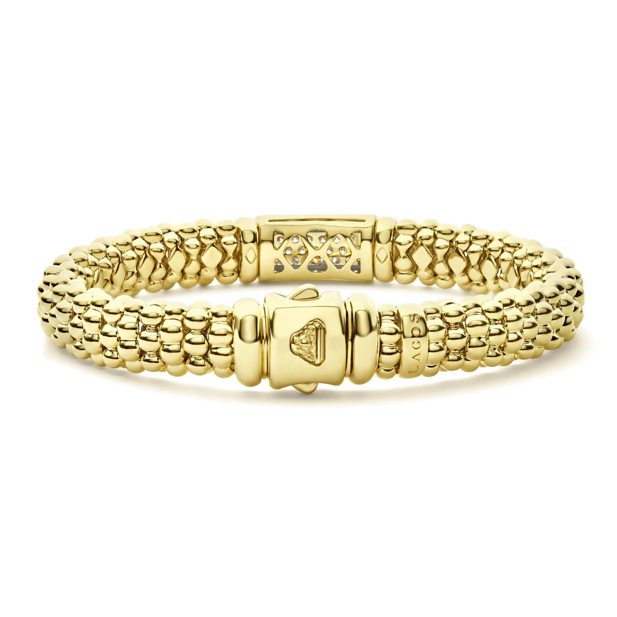 Caviar Gold 18K Gold Diamond Bracelet | 9mm sold by LAGOS product image thumbnail 4