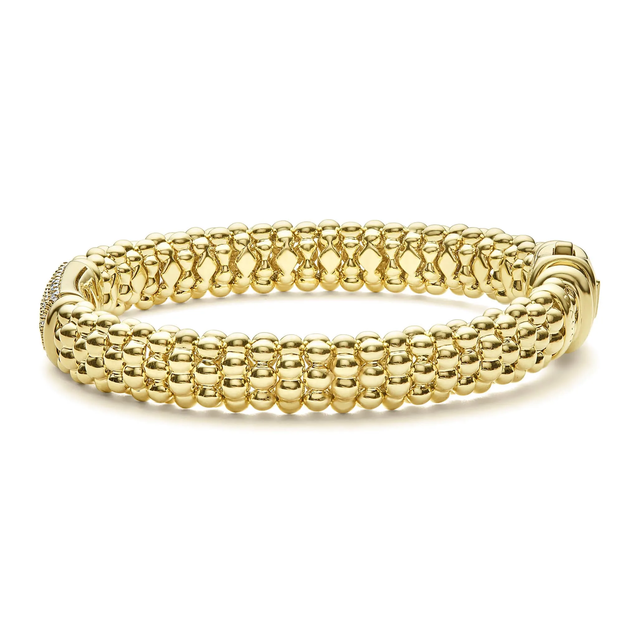 Caviar Gold 18K Gold Diamond Bracelet | 9mm sold by LAGOS product image thumbnail 3