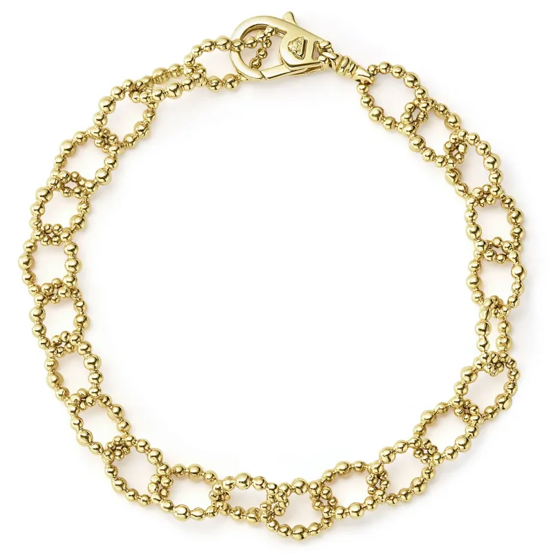 Caviar Gold 18K Gold Large Link Bracelet sold by LAGOS