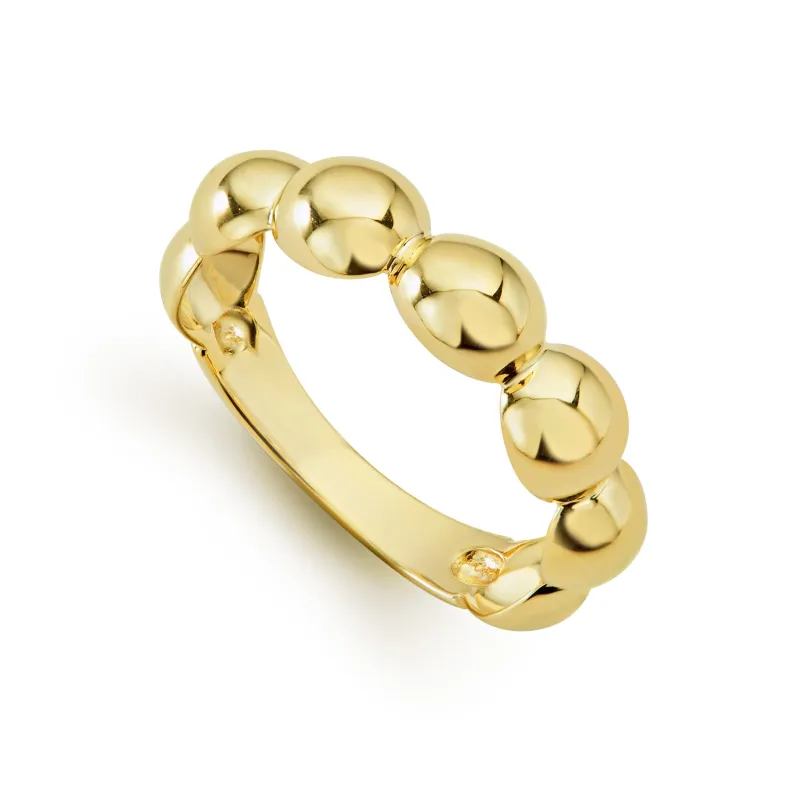 Caviar Gold 18K Gold Fluted Ring sold by LAGOS
