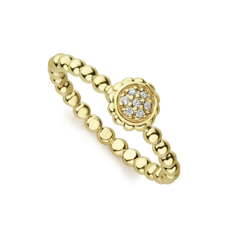 Caviar Gold 18K Gold Caviar Diamond Ring sold by LAGOS