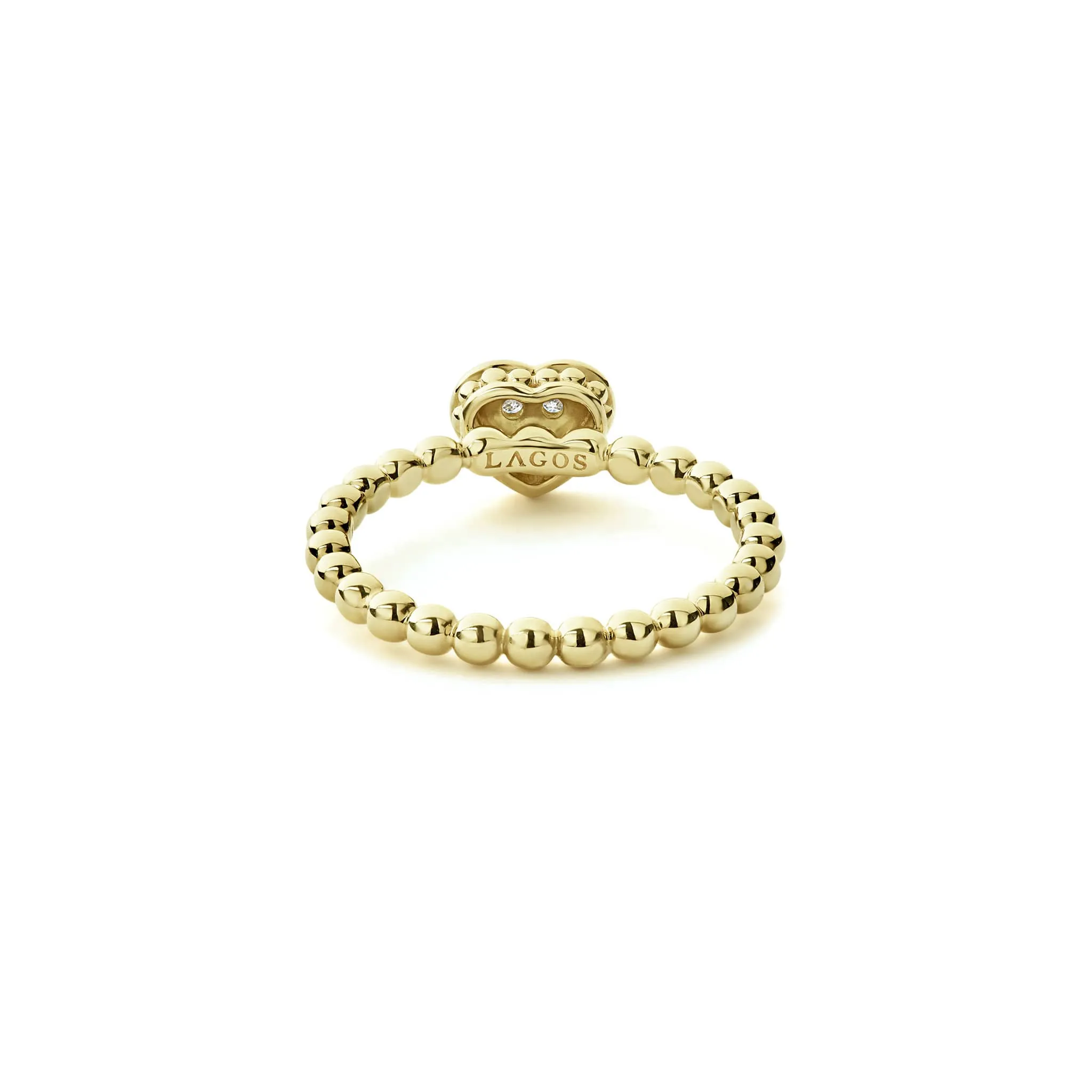 Caviar Gold 18K Gold Heart Diamond Ring sold by LAGOS product image thumbnail 5