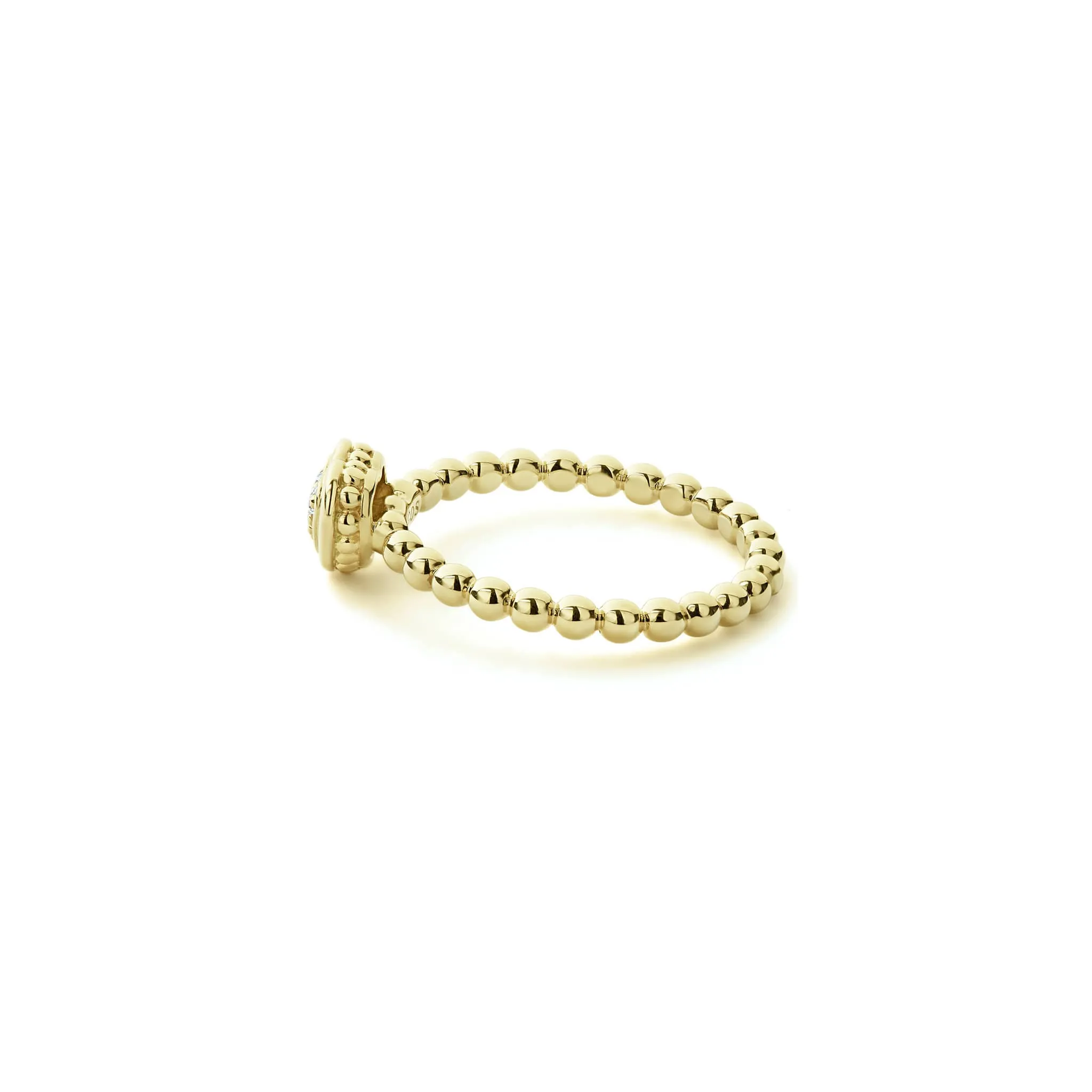 Caviar Gold 18K Gold Heart Diamond Ring sold by LAGOS product image thumbnail 4