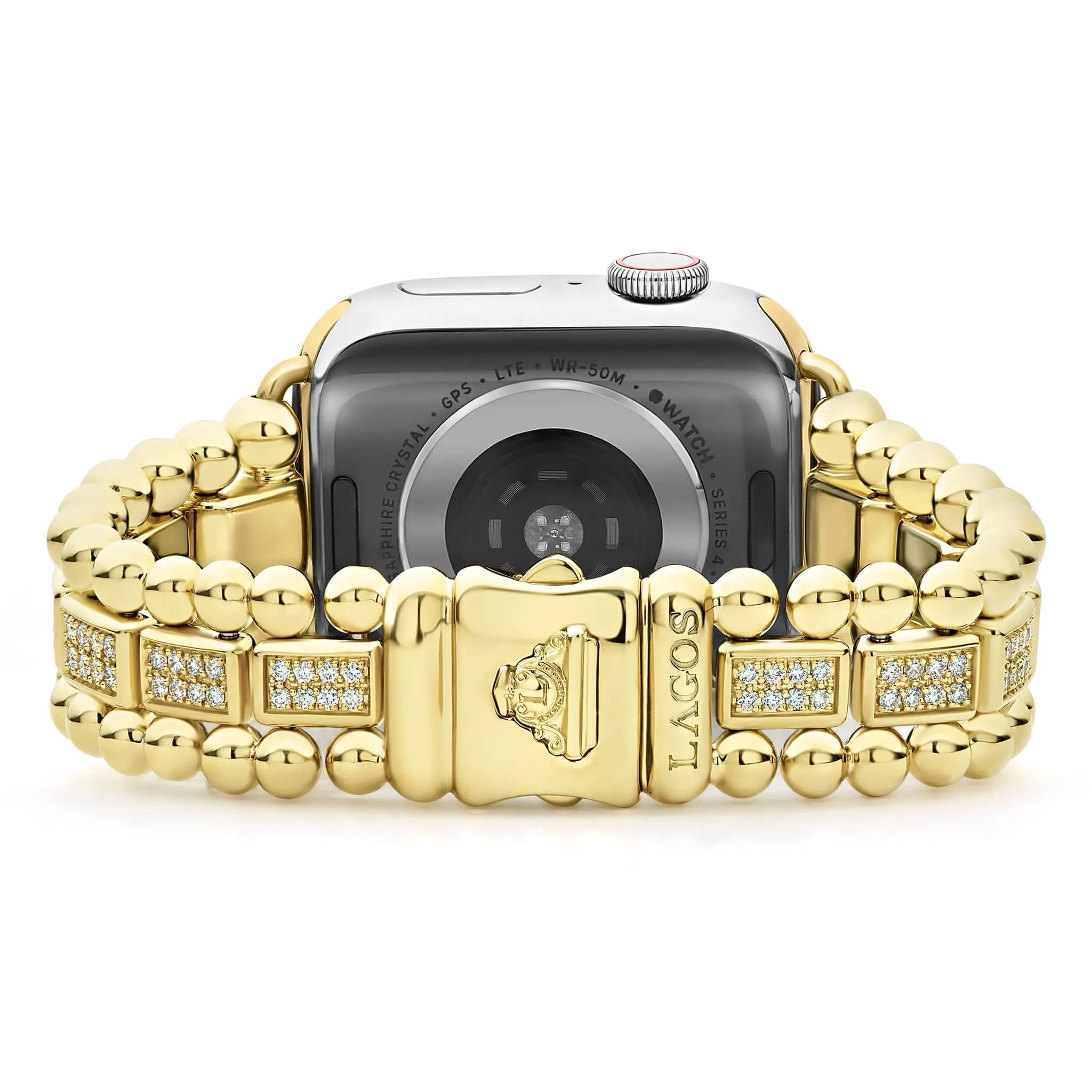 Smart Caviar 18K Gold Full Diamond Watch Bracelet-38-45mm sold by LAGOS product image thumbnail 3