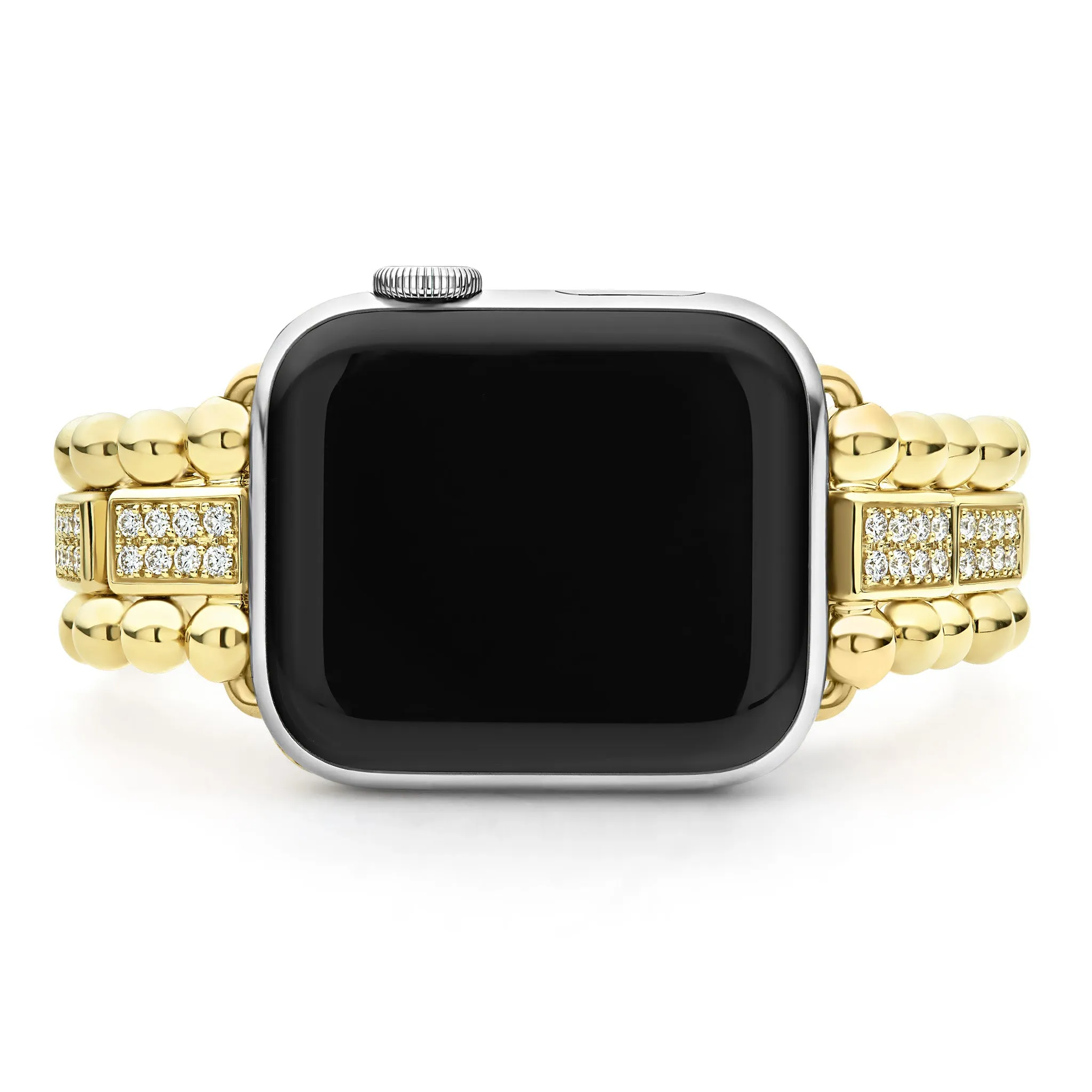 Smart Caviar 18K Gold Half Diamond Watch Bracelet-38-45mm sold by LAGOS product image thumbnail 5