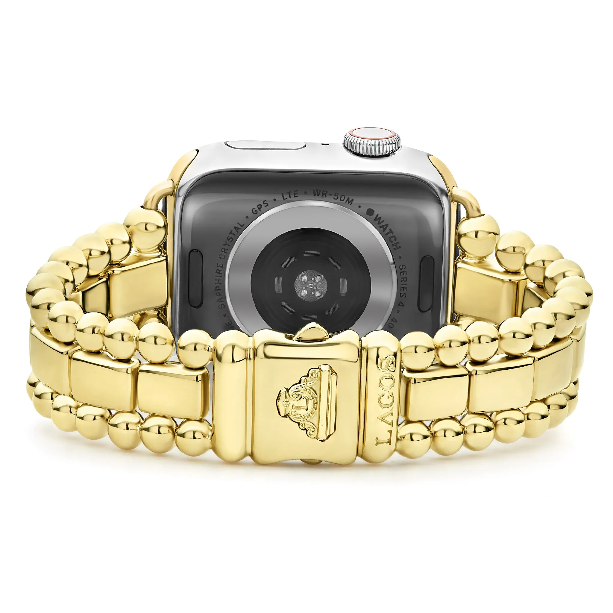 Smart Caviar 18K Gold Half Diamond Watch Bracelet-38-45mm sold by LAGOS product image thumbnail 4