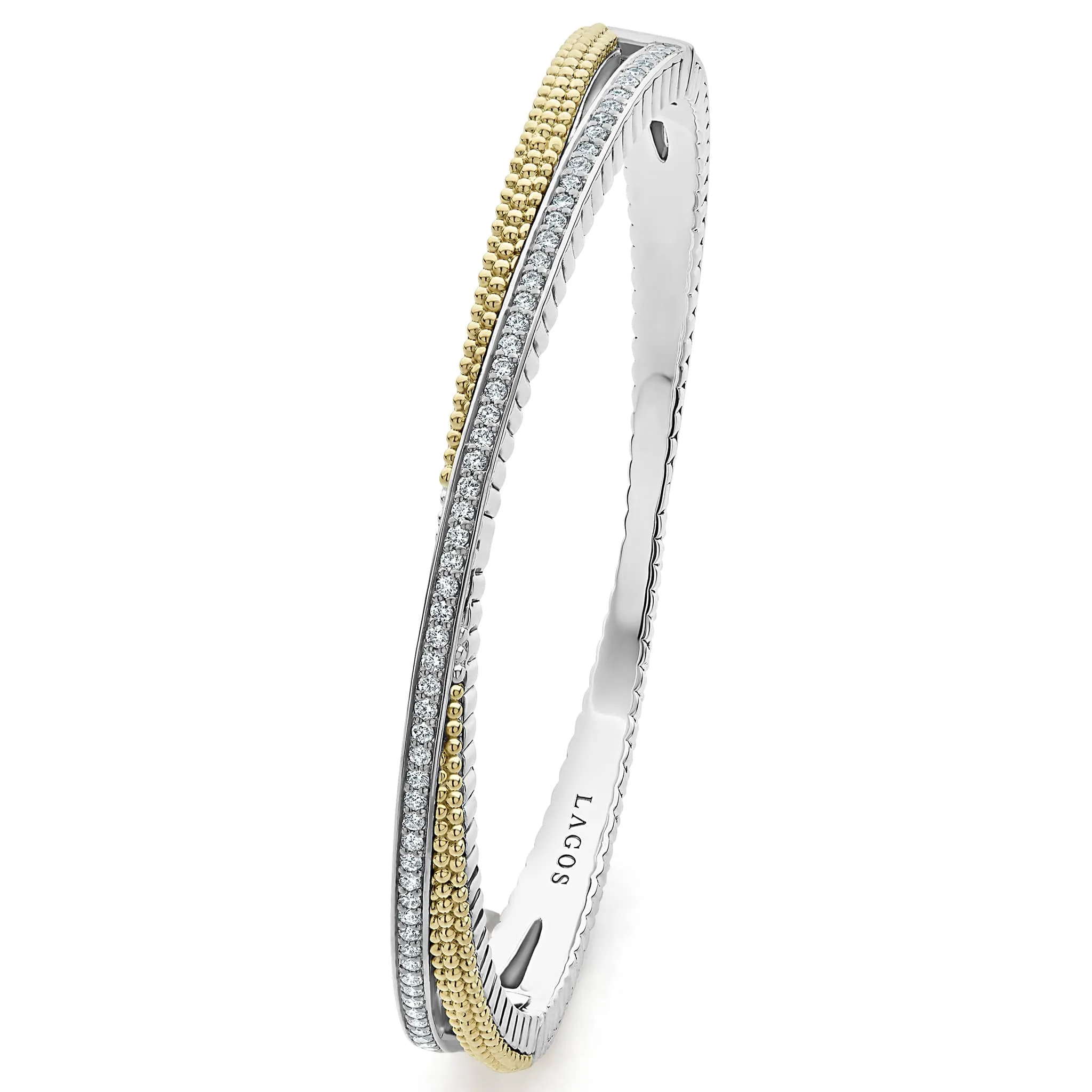 Caviar Lux 18K Gold Caviar and Diamond Bangle sold by LAGOS product image thumbnail 3