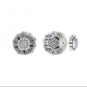 Signature Caviar Amethyst Earring Backs sold by LAGOS product image thumbnail 4