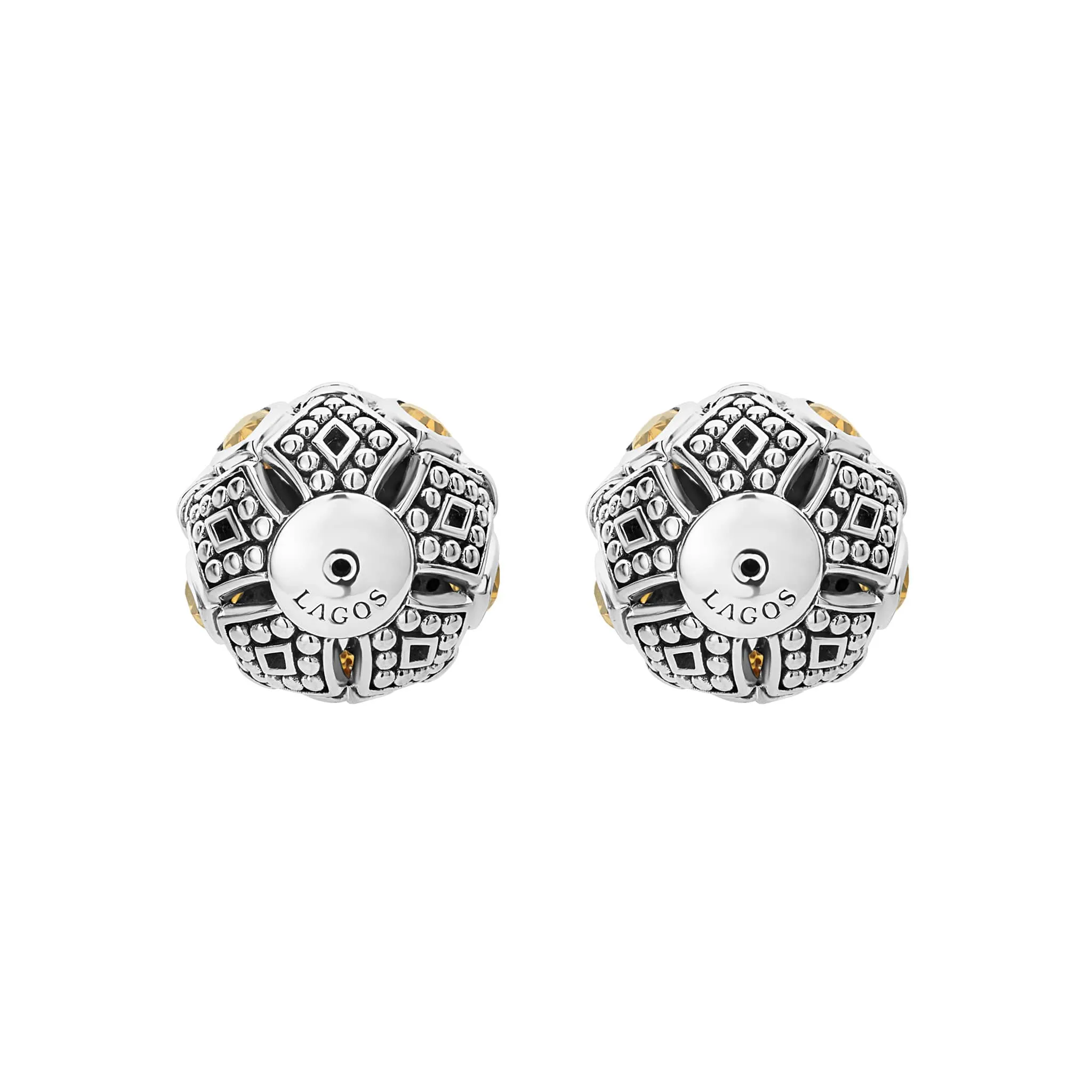 Signature Caviar Citrine Earring Backs sold by LAGOS product image thumbnail 3