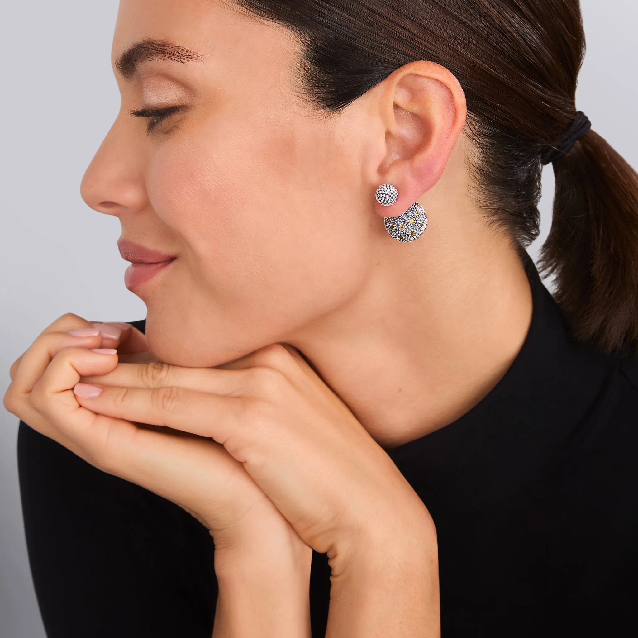 Signature Caviar Citrine Earring Backs sold by LAGOS product image thumbnail 2