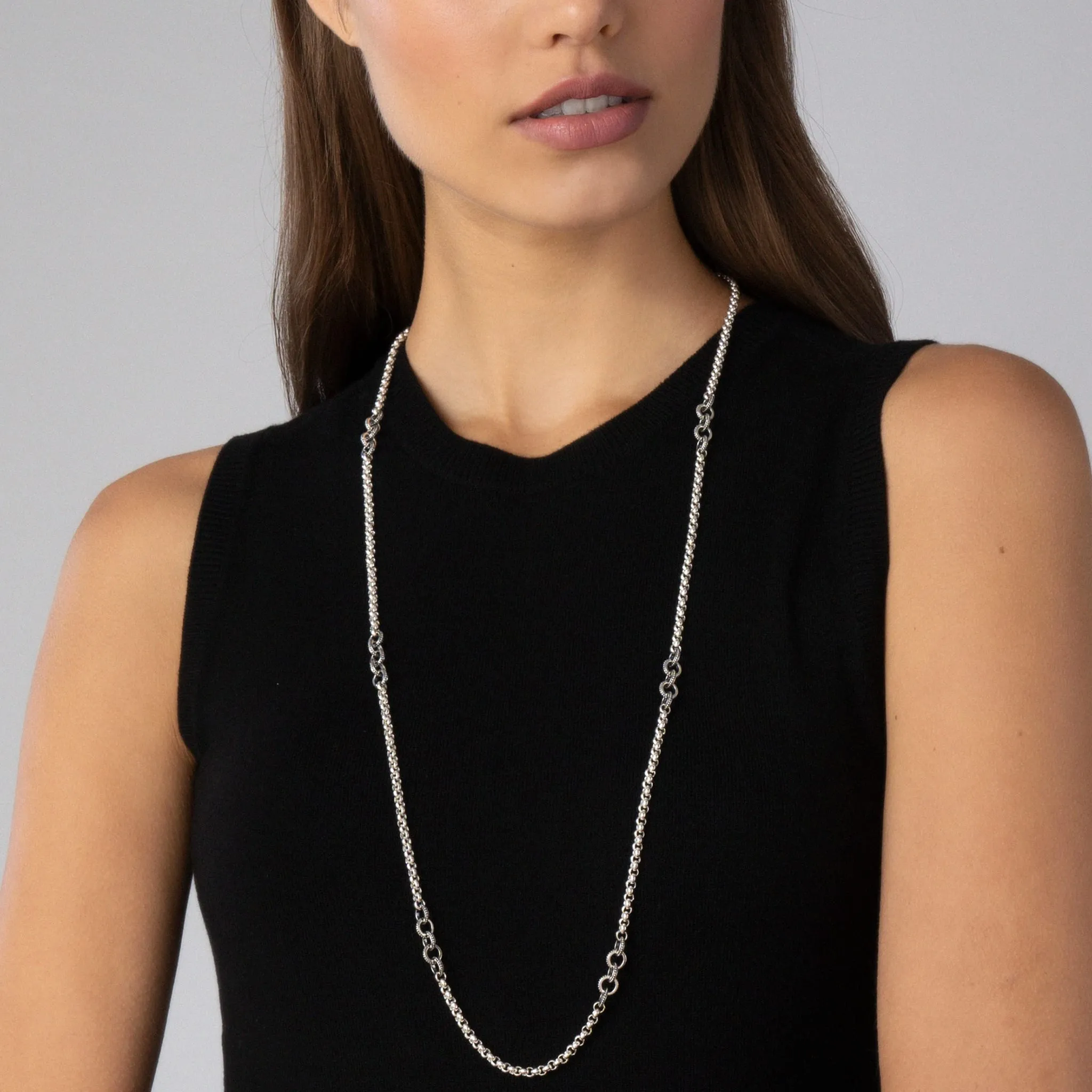 Signature Caviar Caviar Circle Link Necklace sold by LAGOS product image thumbnail 2