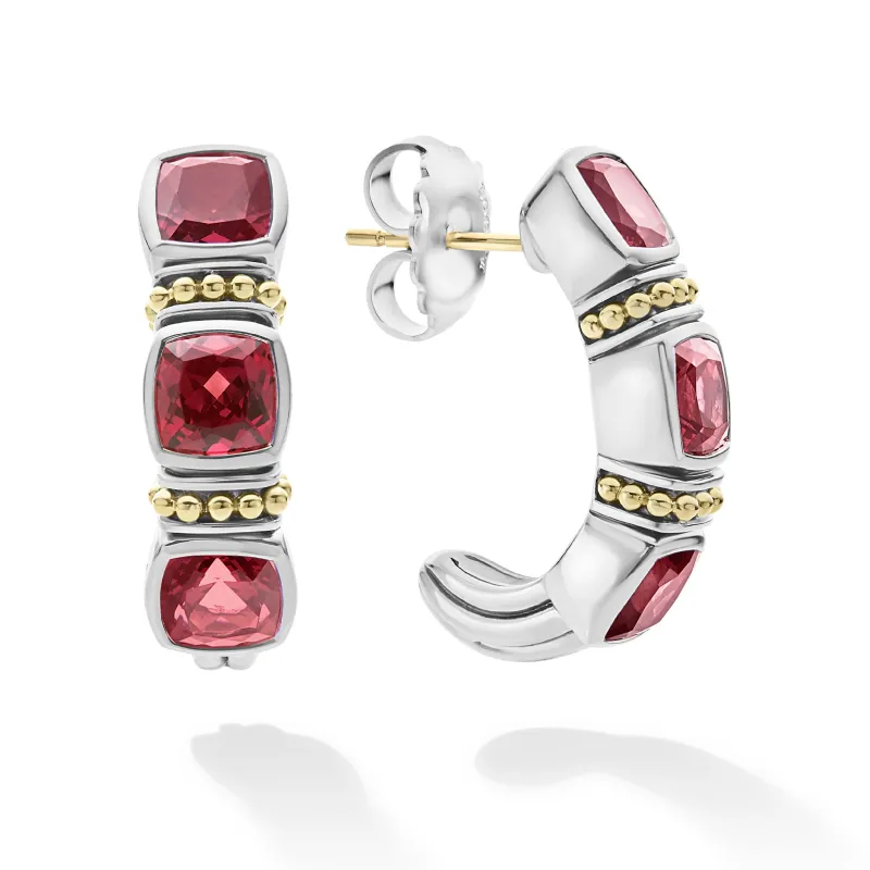 Rittenhouse Rhodolite Garnet Hoop Earrings sold by LAGOS