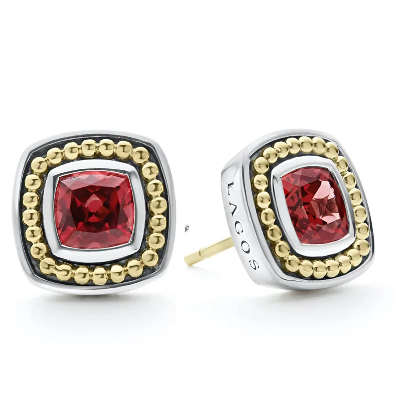 Rittenhouse Rhodolite Garnet Stud Earrings sold by LAGOS