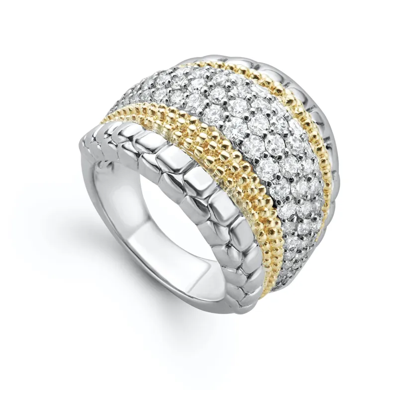 Caviar Lux Large Diamond Statement Ring sold by LAGOS