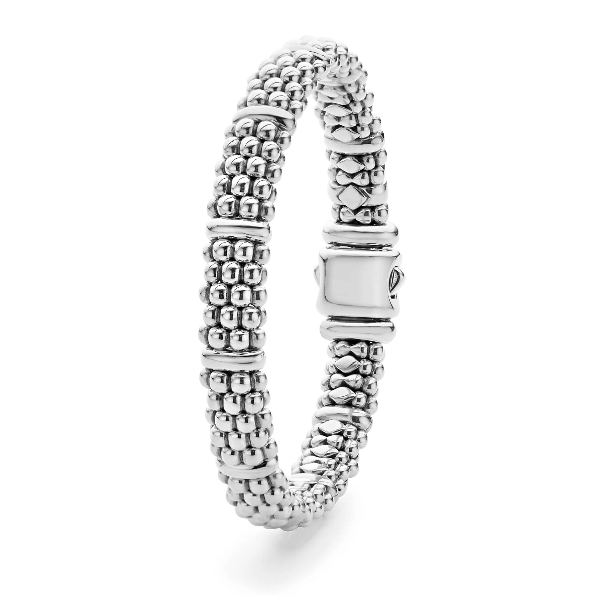 Signature Caviar Silver Station Caviar Bracelet | 9mm sold by LAGOS product image thumbnail 3