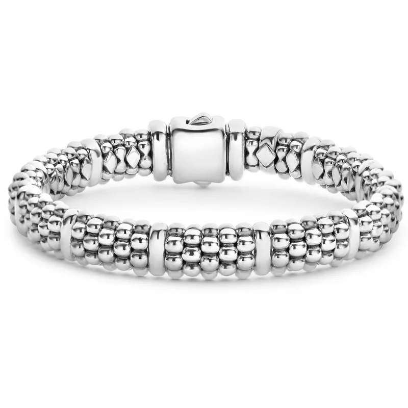 Signature Caviar Silver Station Caviar Bracelet | 9mm sold by LAGOS