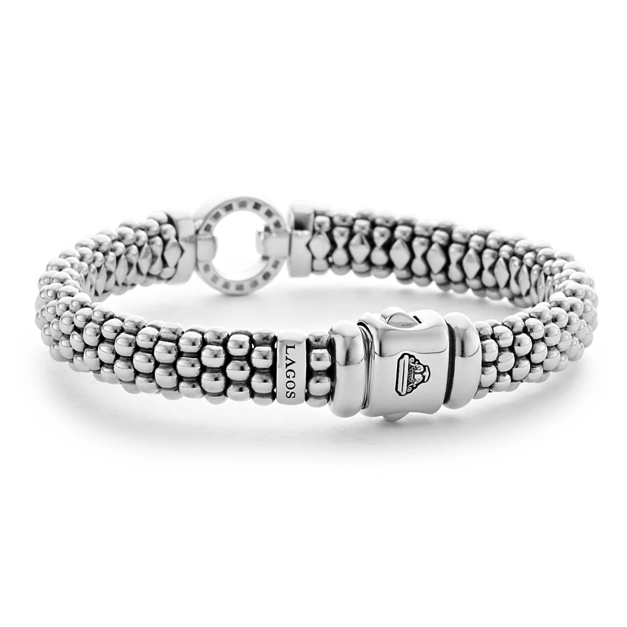 Enso Diamond Circle Caviar Bracelet | 9mm sold by LAGOS product image thumbnail 4