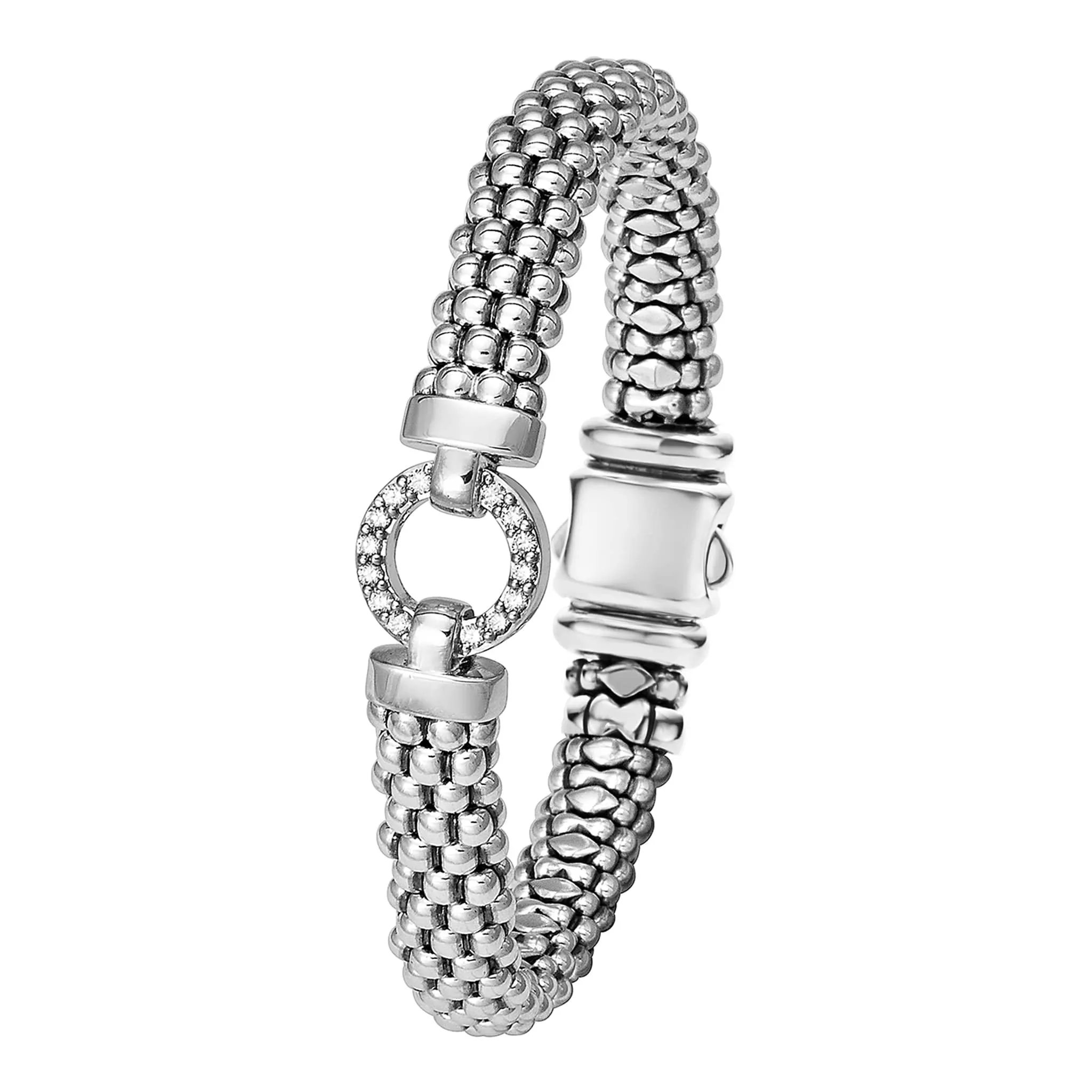 Enso Diamond Circle Caviar Bracelet | 9mm sold by LAGOS product image thumbnail 3