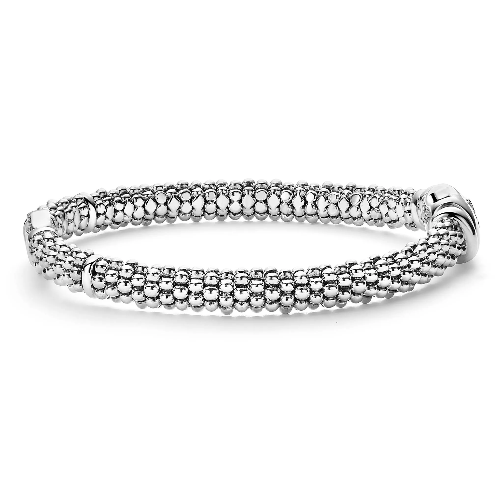 Enso Diamond Circle Caviar Bracelet | 6mm sold by LAGOS product image thumbnail 4