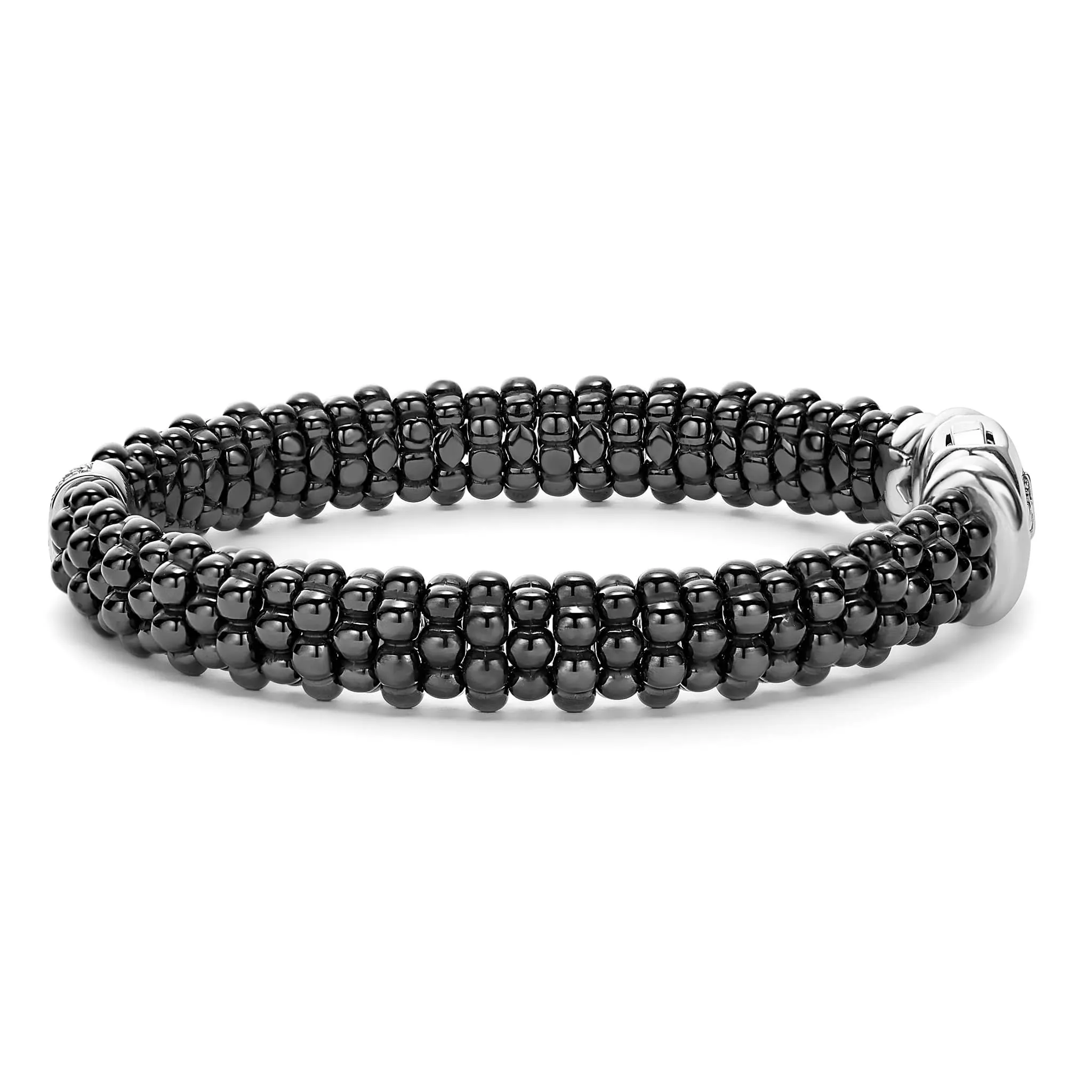 Black Caviar Single Station Ceramic Diamond Bracelet | 9mm sold by LAGOS product image thumbnail 4