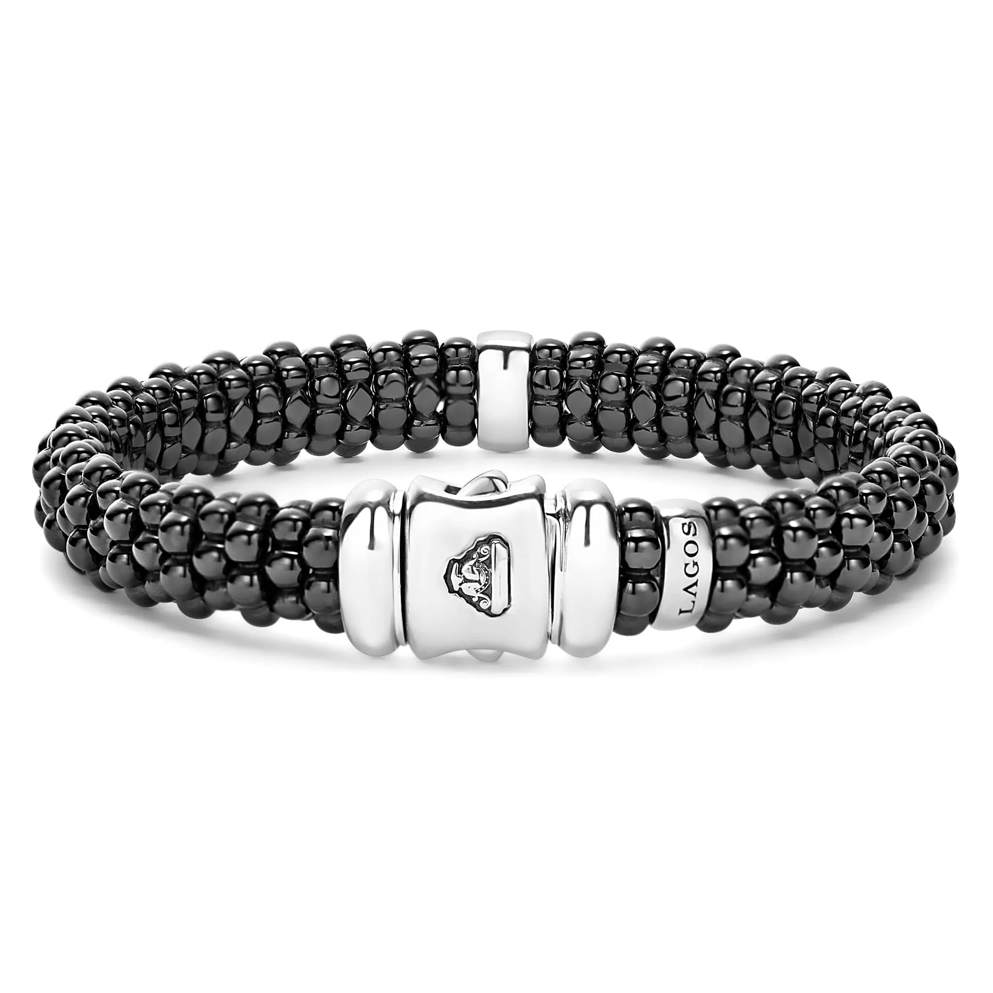 Black Caviar Single Station Ceramic Diamond Bracelet | 9mm sold by LAGOS product image thumbnail 5