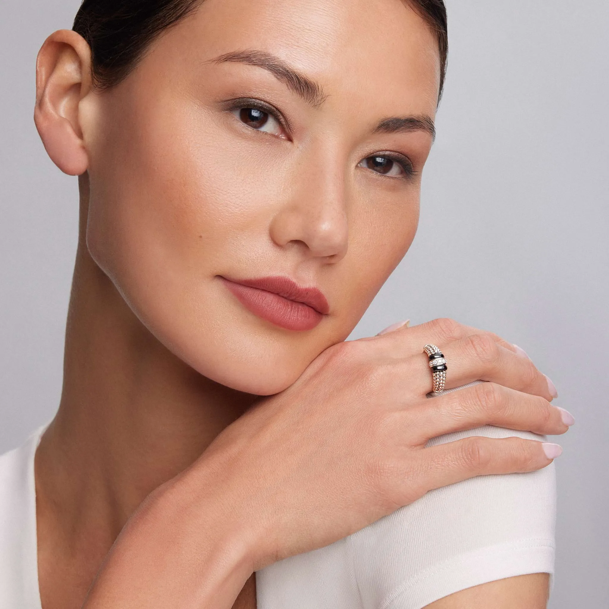 Black Caviar Black Ceramic and Caviar Diamond Ring sold by LAGOS product image thumbnail 2